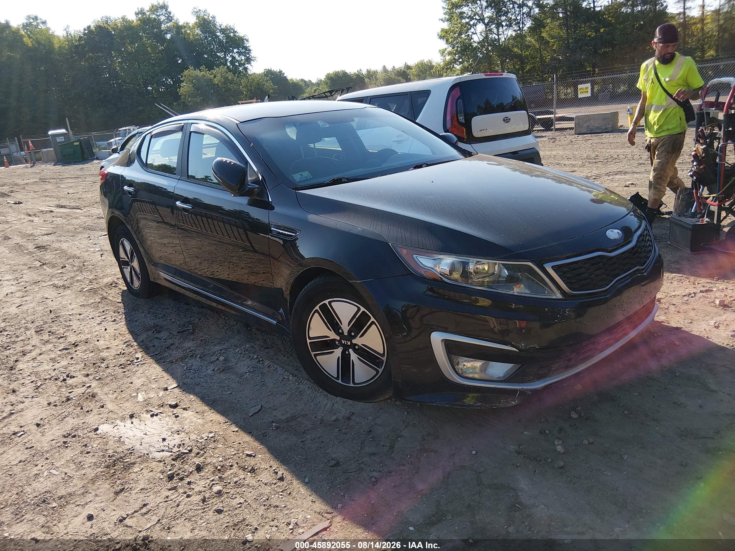 2012 Kia Optima Hybrid Ex Черный vin: KNAGM4AD5C5032247