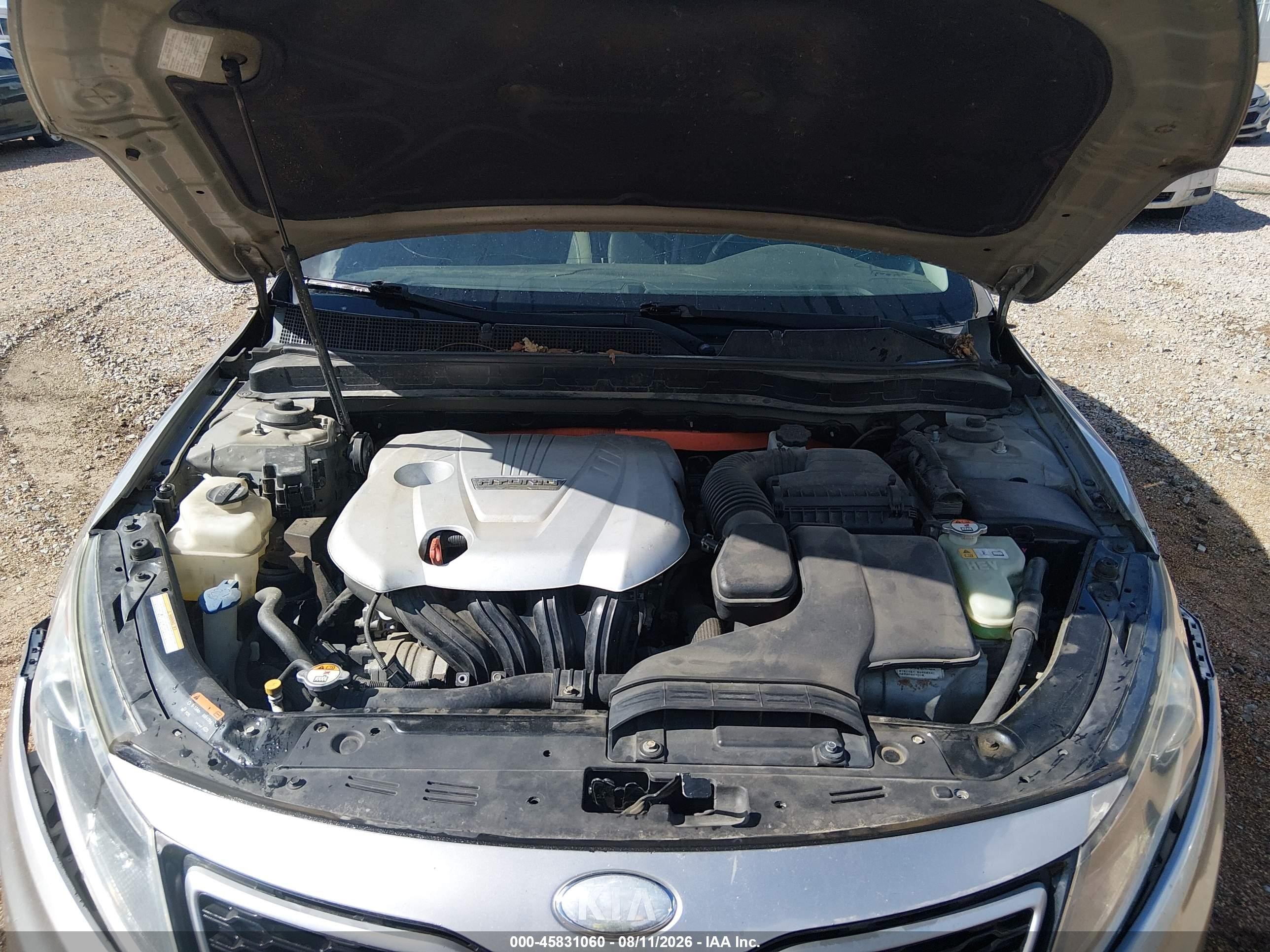 2013 Kia Optima Hybrid Ex Серебряный vin: KNAGM4AD5D5040835