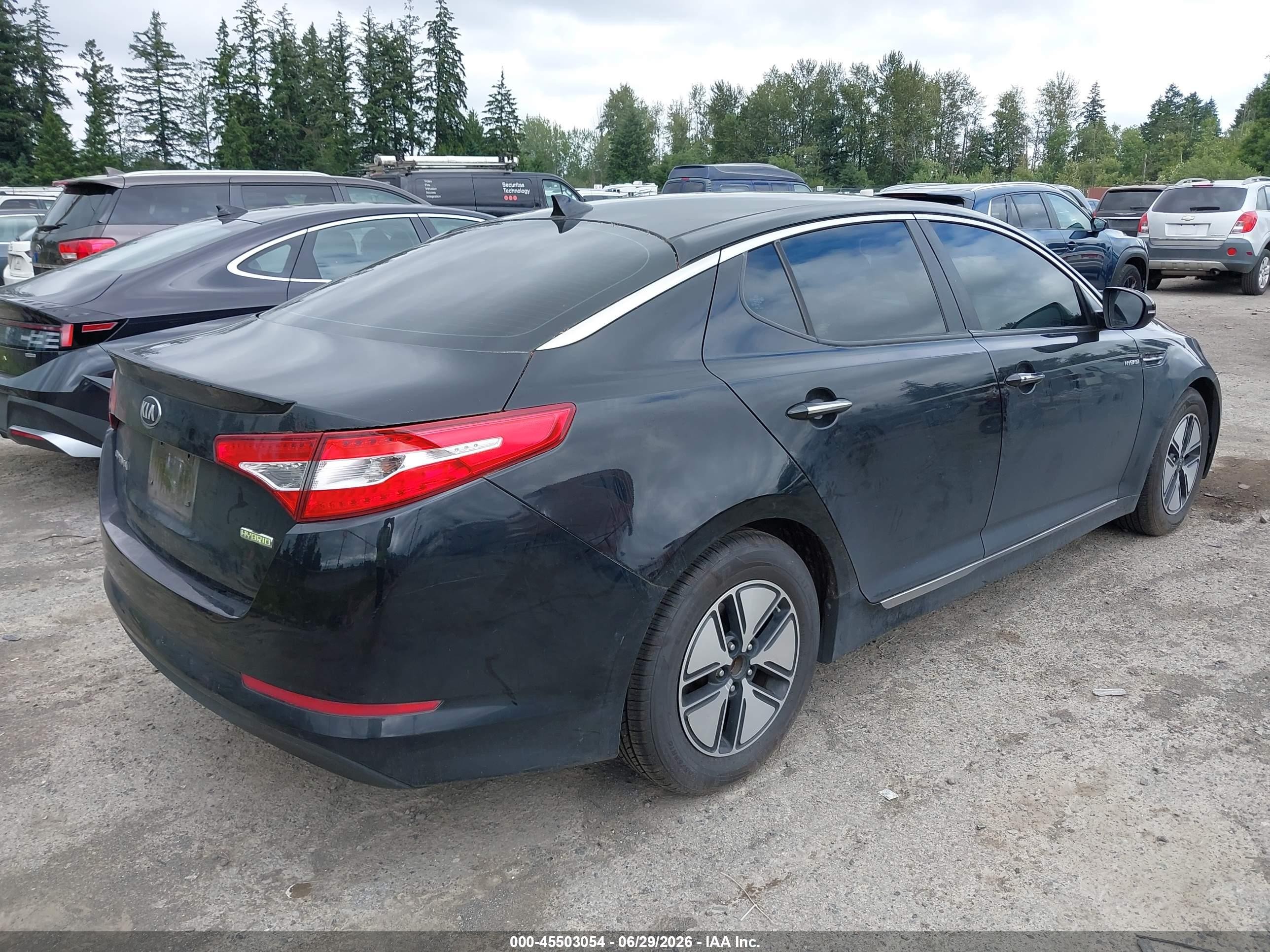 2013 Kia Optima Hybrid Lx Black vin: KNAGM4AD5D5044836