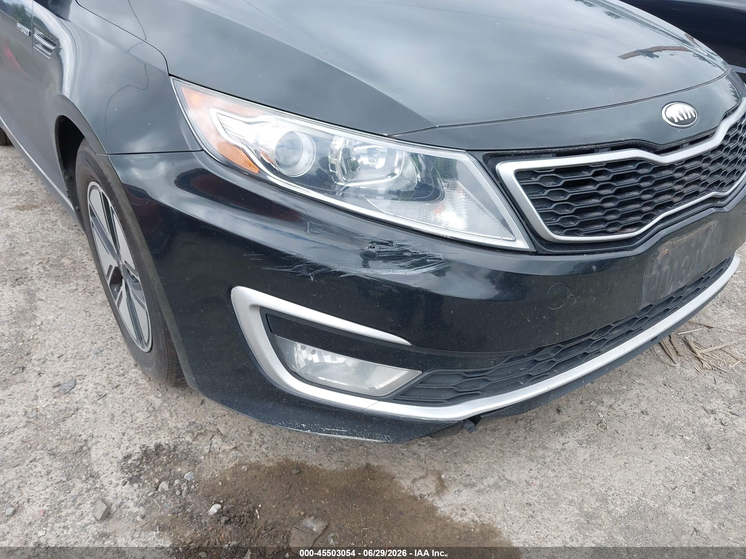 2013 Kia Optima Hybrid Lx Black vin: KNAGM4AD5D5044836