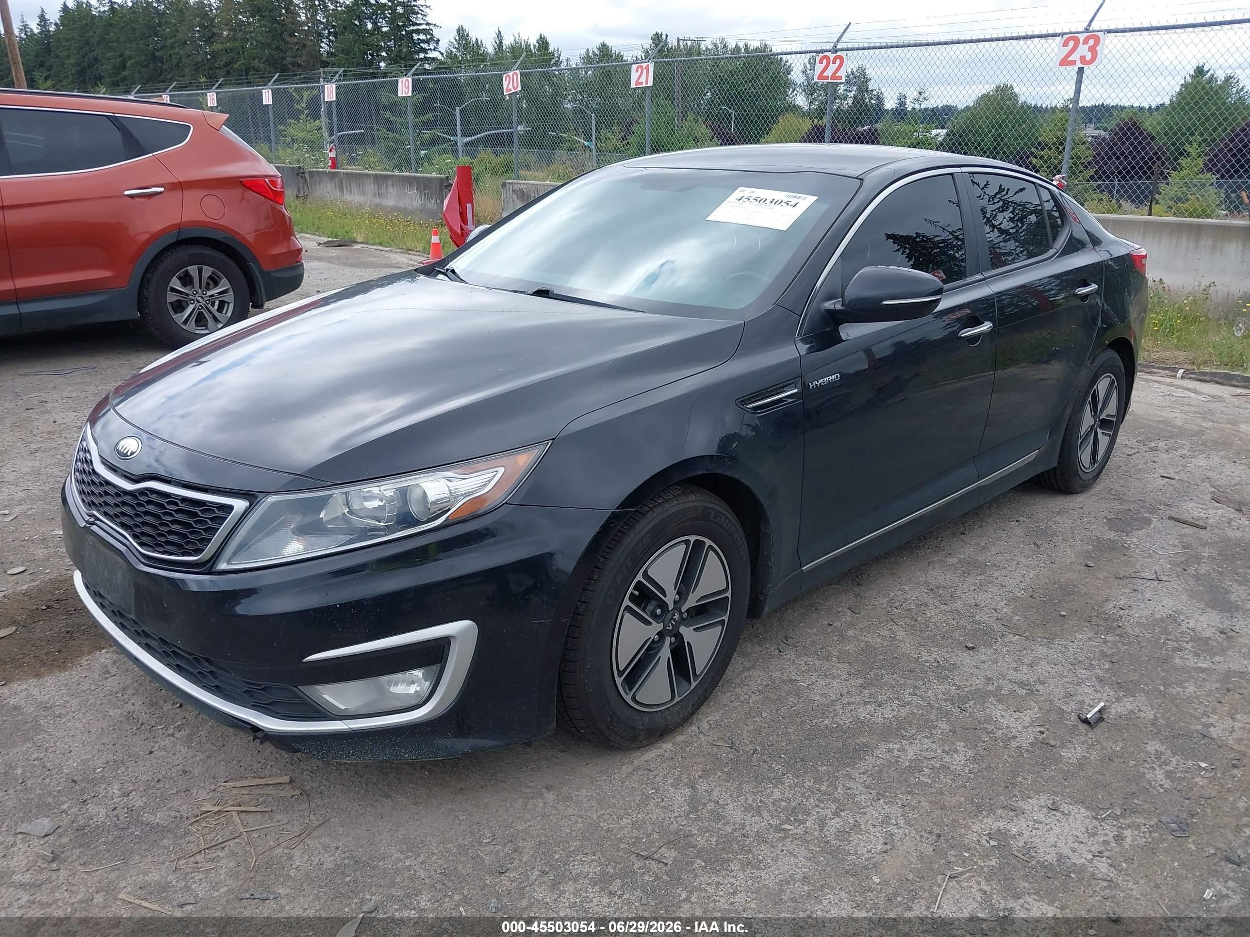 2013 Kia Optima Hybrid Lx Black vin: KNAGM4AD5D5044836