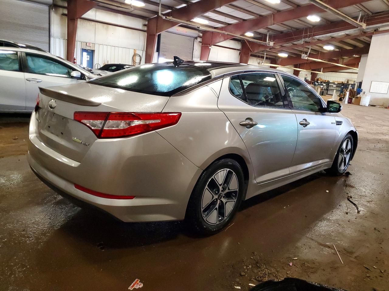 2013 Kia Optima Hybrid Серебряный vin: KNAGM4AD5D5050815