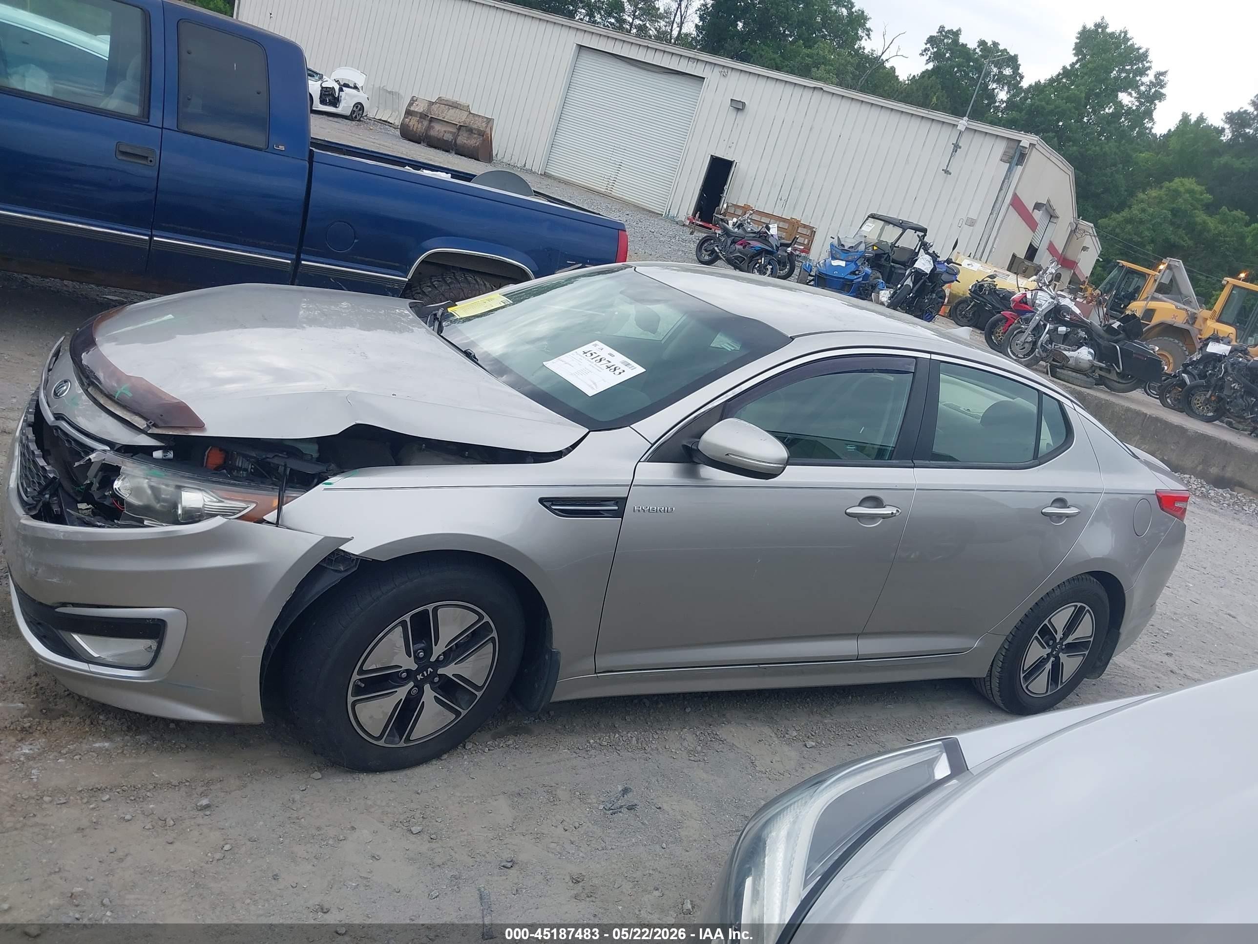 2013 Kia Optima Hybrid Lx Gray vin: KNAGM4AD5D5058364
