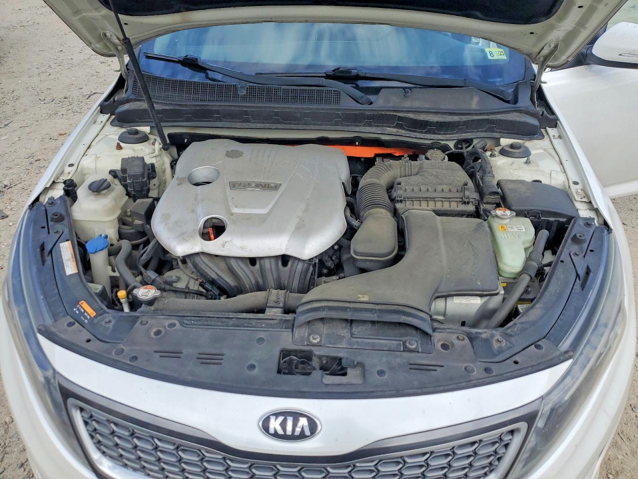 2014 Kia Optima Hybrid White vin: KNAGM4AD5E5064358