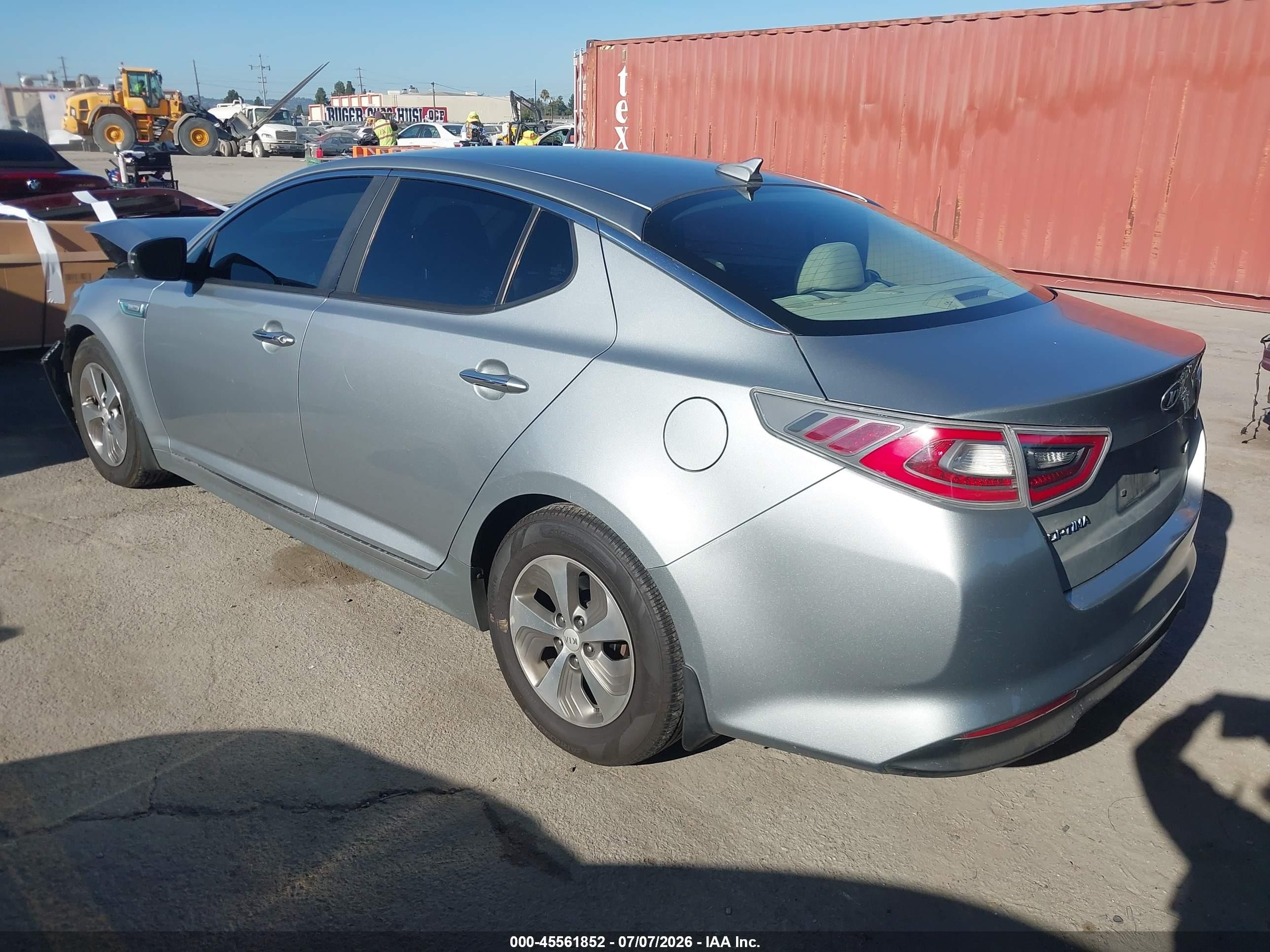 2014 Kia Optima Hybrid Lx Серебряный vin: KNAGM4AD5E5065655