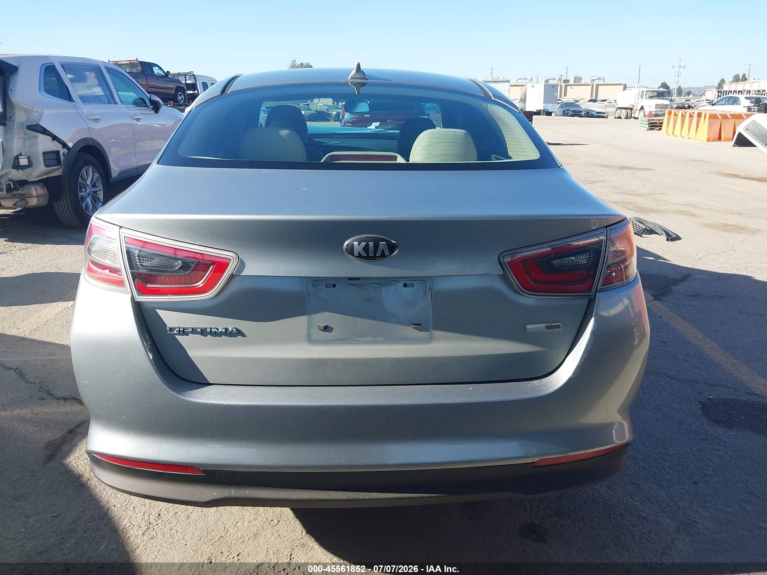 2014 Kia Optima Hybrid Lx Серебряный vin: KNAGM4AD5E5065655