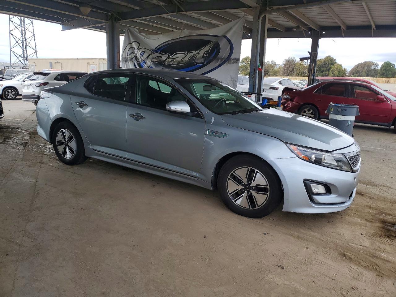 2014 Kia Optima Hybrid Gray vin: KNAGM4AD5E5071679