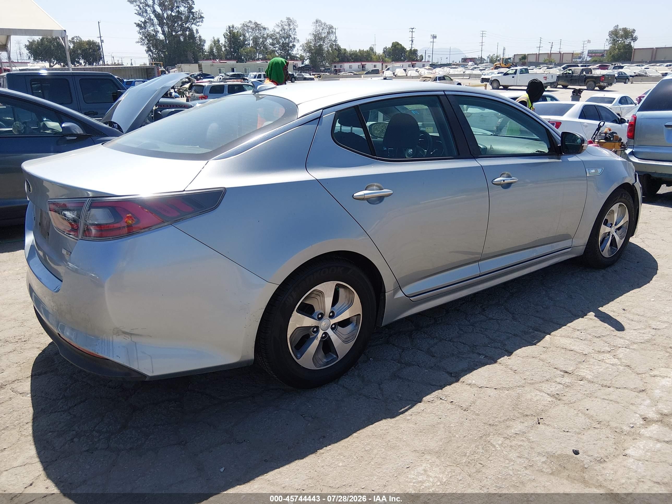 2015 Kia Optima Hybrid   Gray vin: KNAGM4AD5F5083140