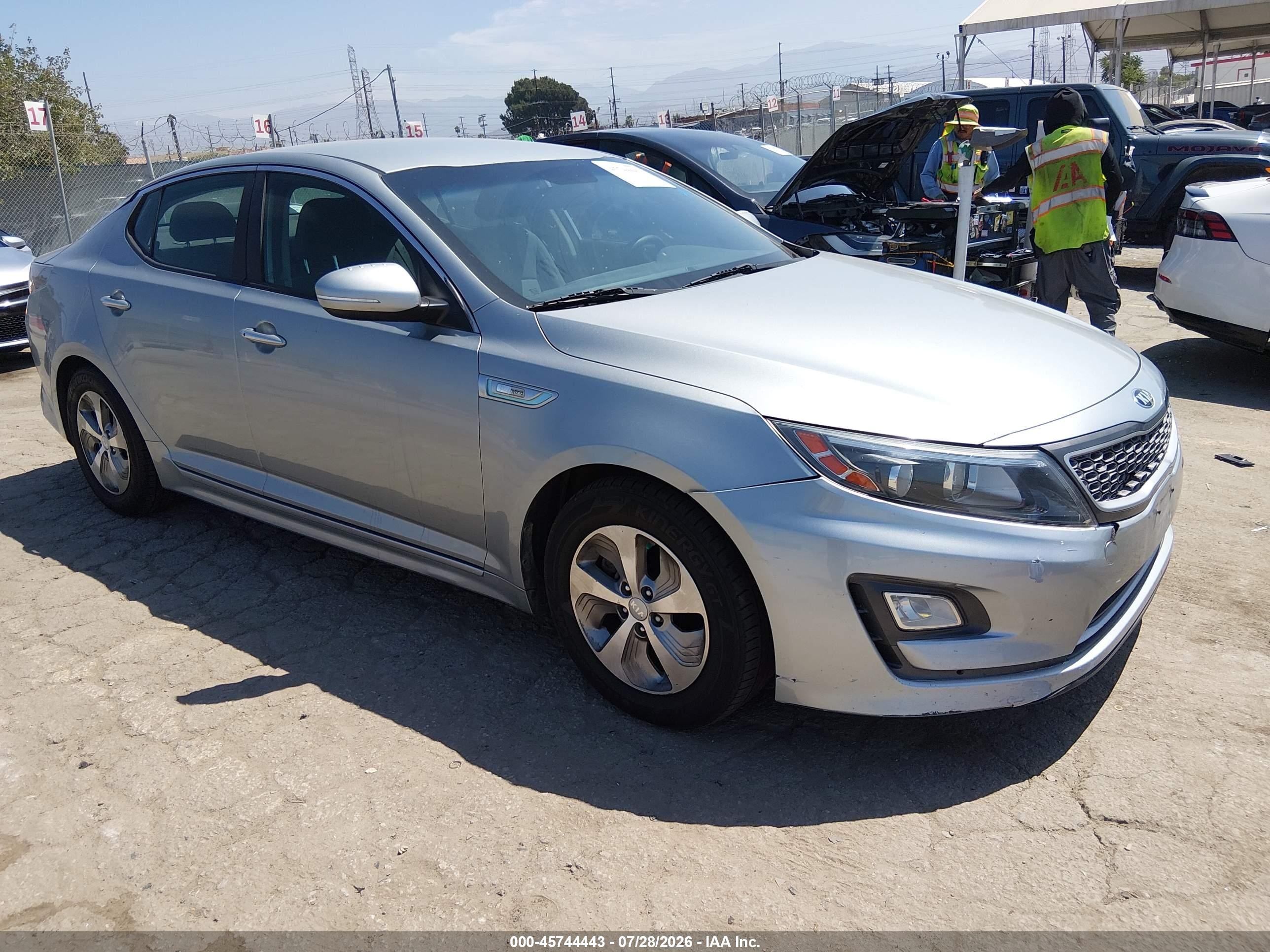 2015 Kia Optima Hybrid   Gray vin: KNAGM4AD5F5083140