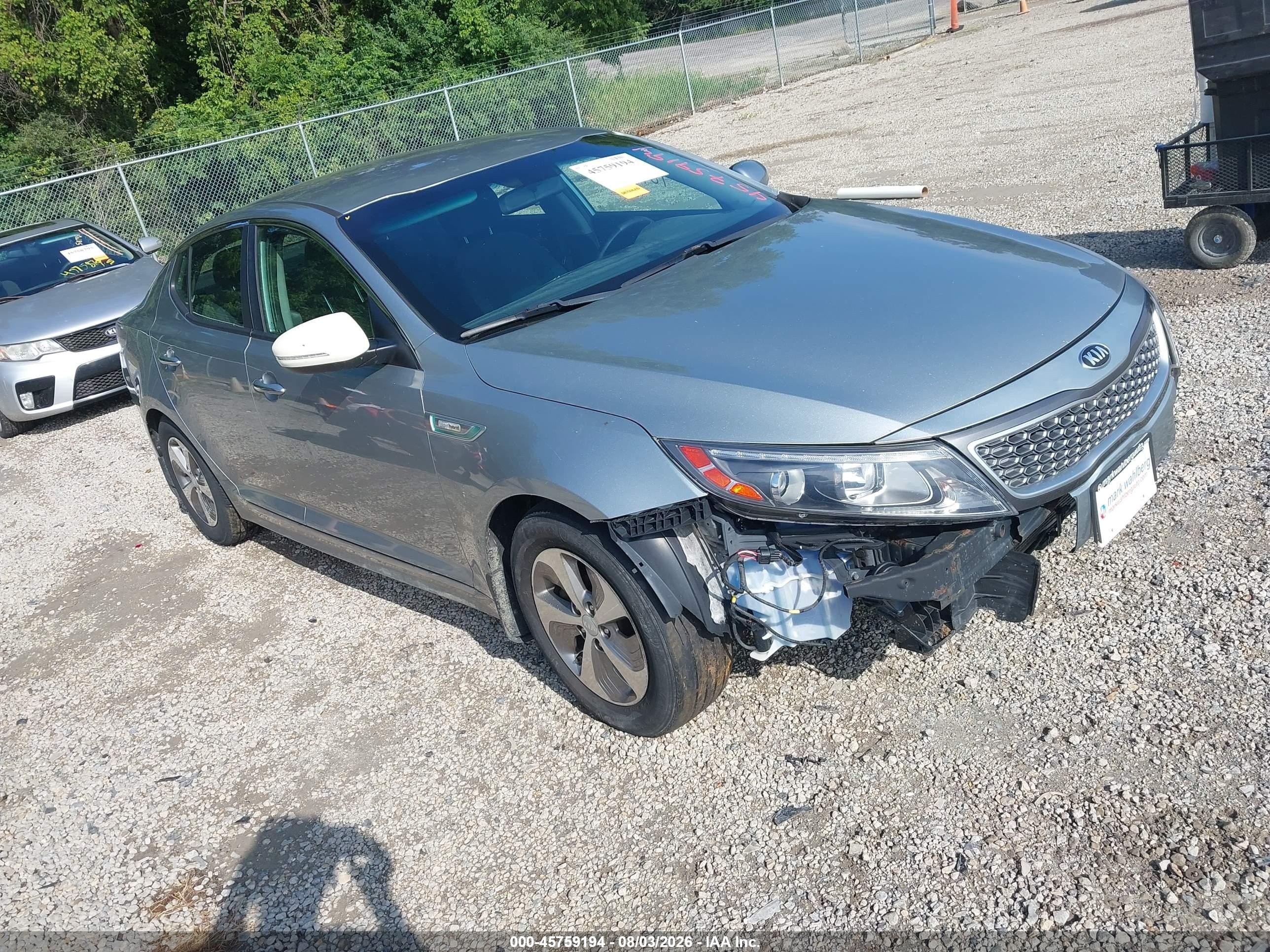 2015 Kia Optima Hybrid   Light Blue vin: KNAGM4AD5F5086085