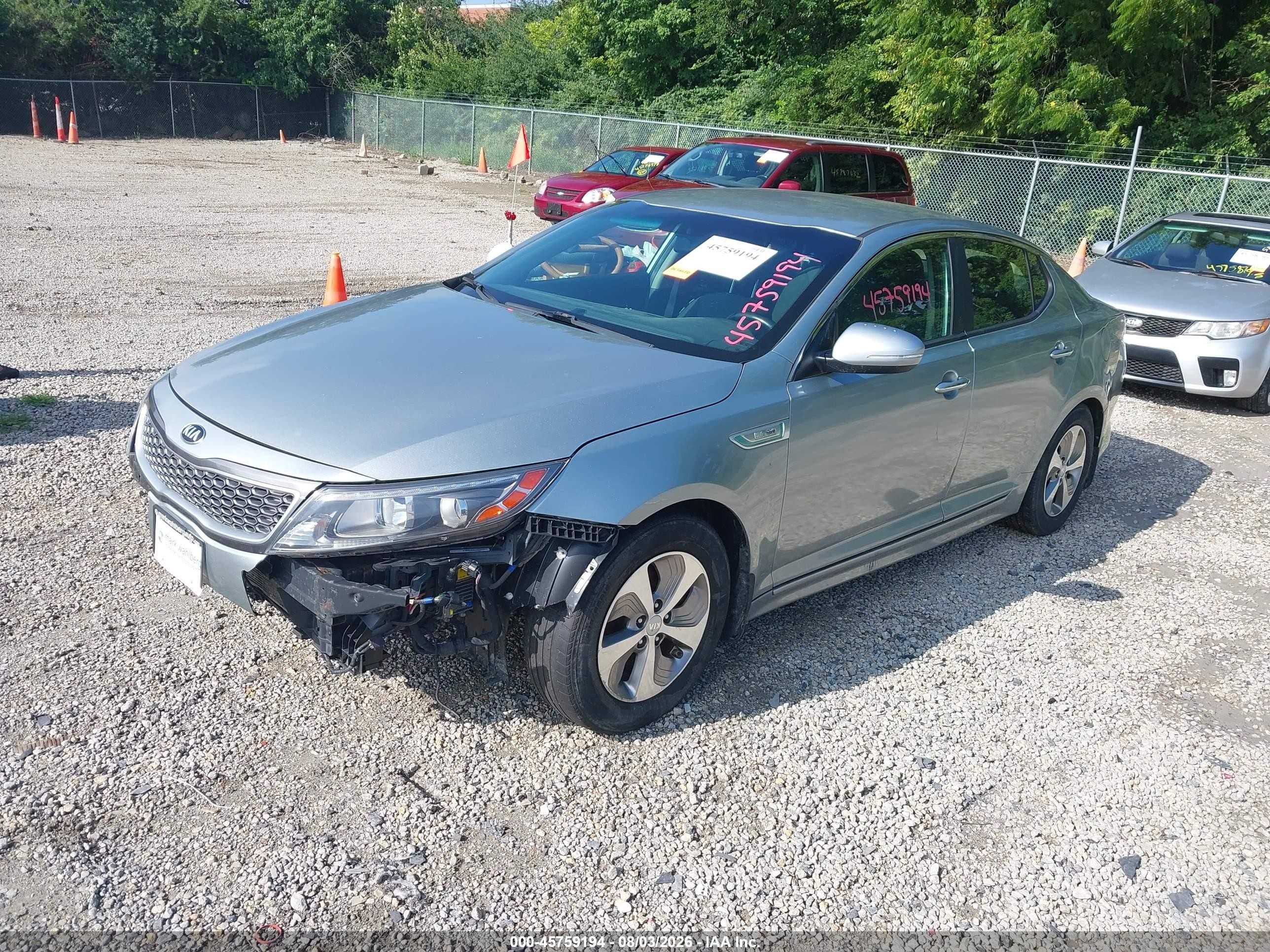 2015 Kia Optima Hybrid   Light Blue vin: KNAGM4AD5F5086085