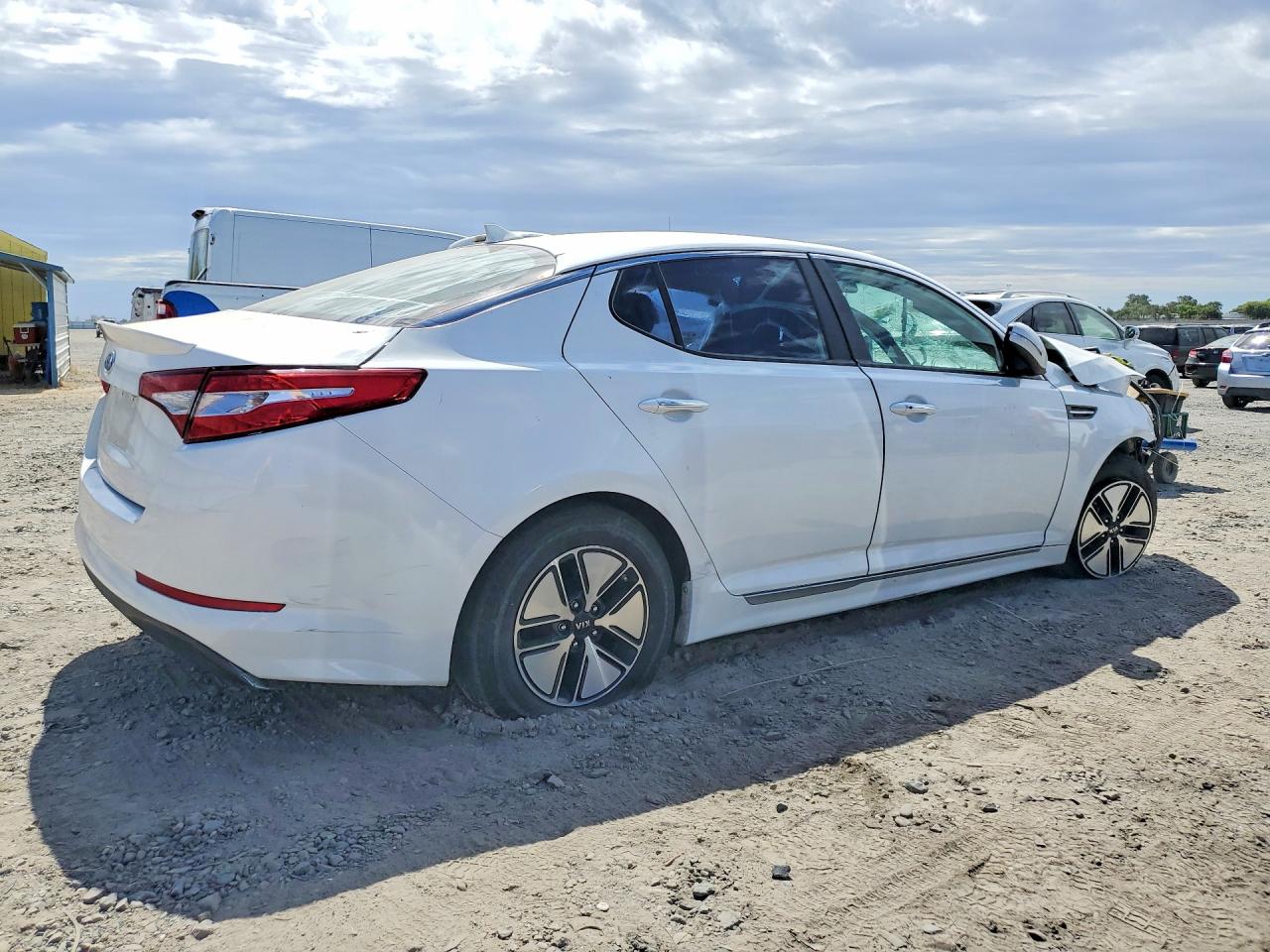 2012 Kia Optima Hybrid White vin: KNAGM4AD6C5018860
