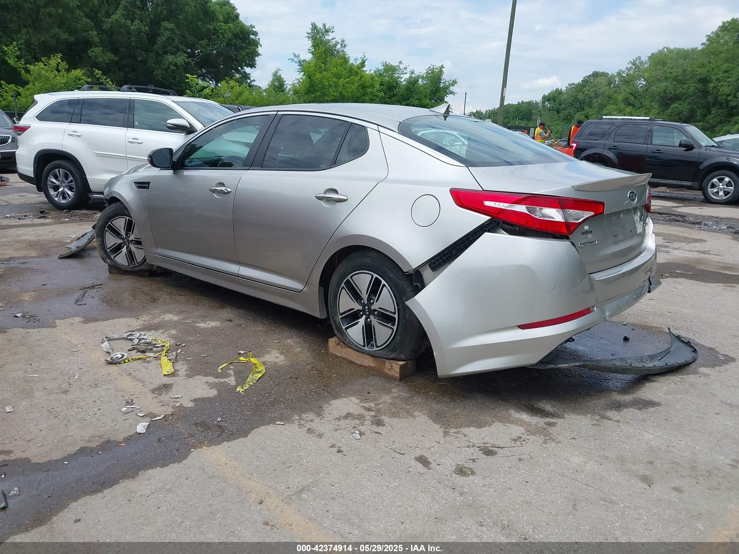 2012 Kia Optima Hybrid Ex Silver vin: KNAGM4AD6C5019653