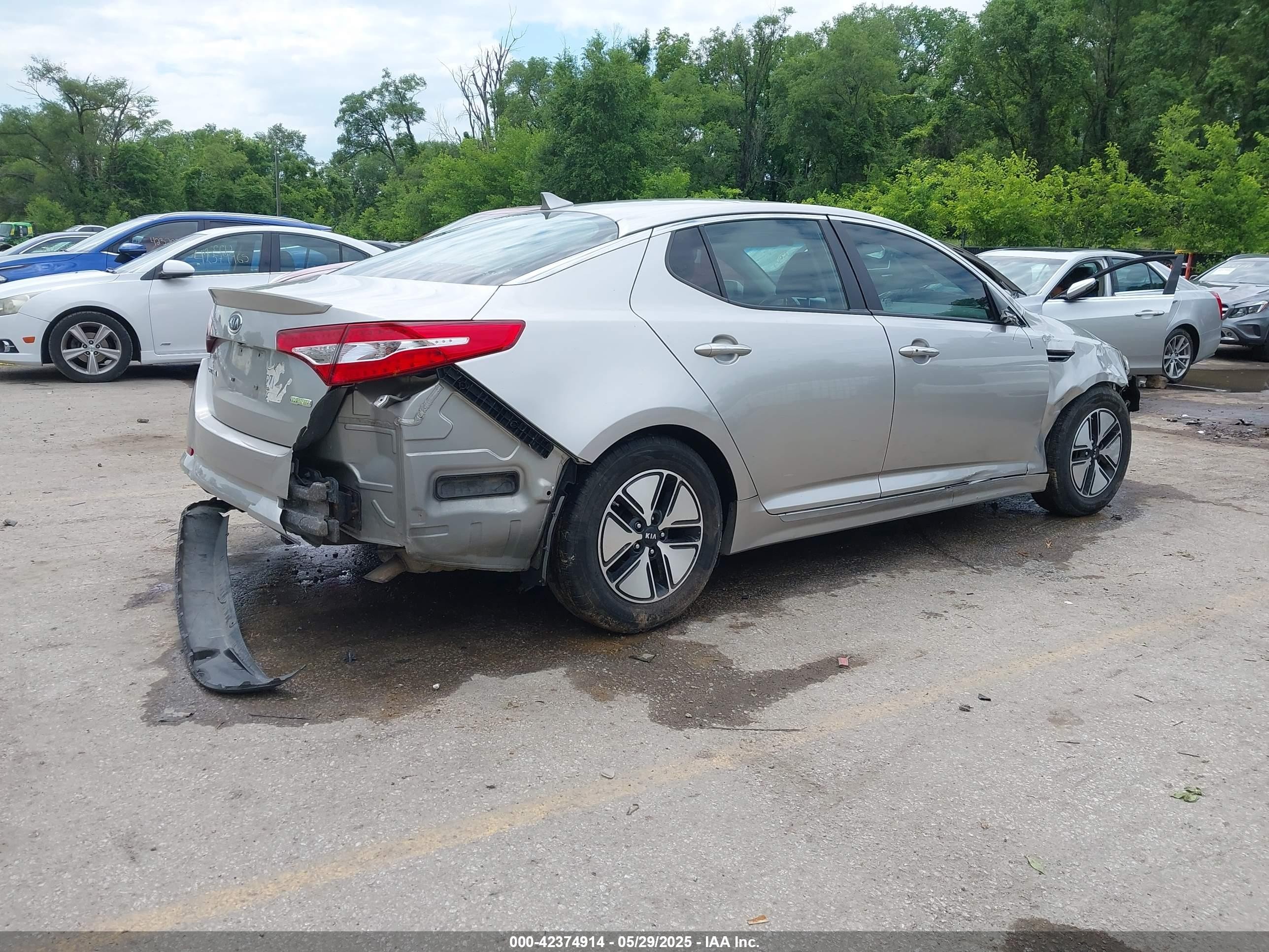 2012 Kia Optima Hybrid Ex Silver vin: KNAGM4AD6C5019653