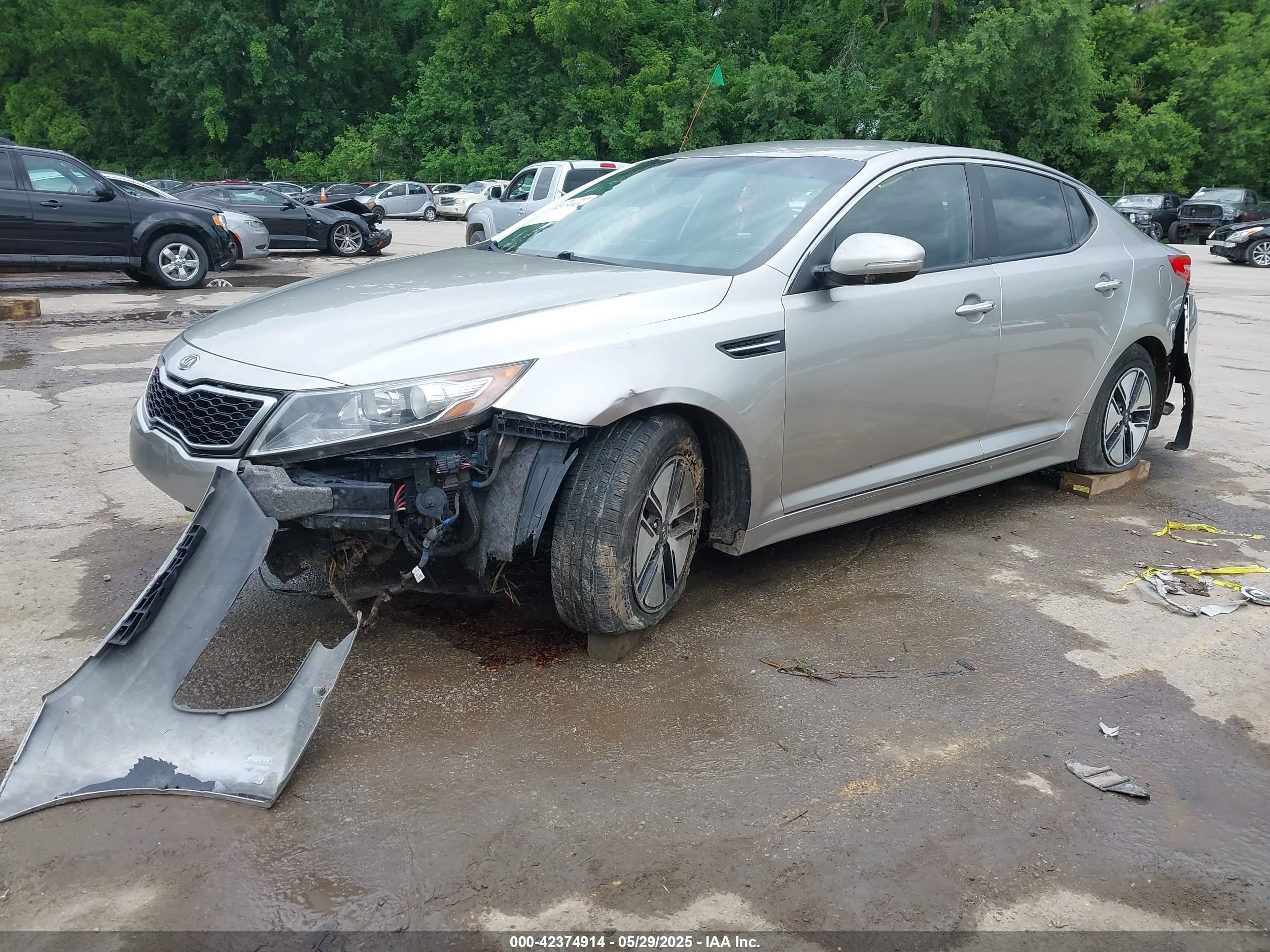 2012 Kia Optima Hybrid Ex Silver vin: KNAGM4AD6C5019653