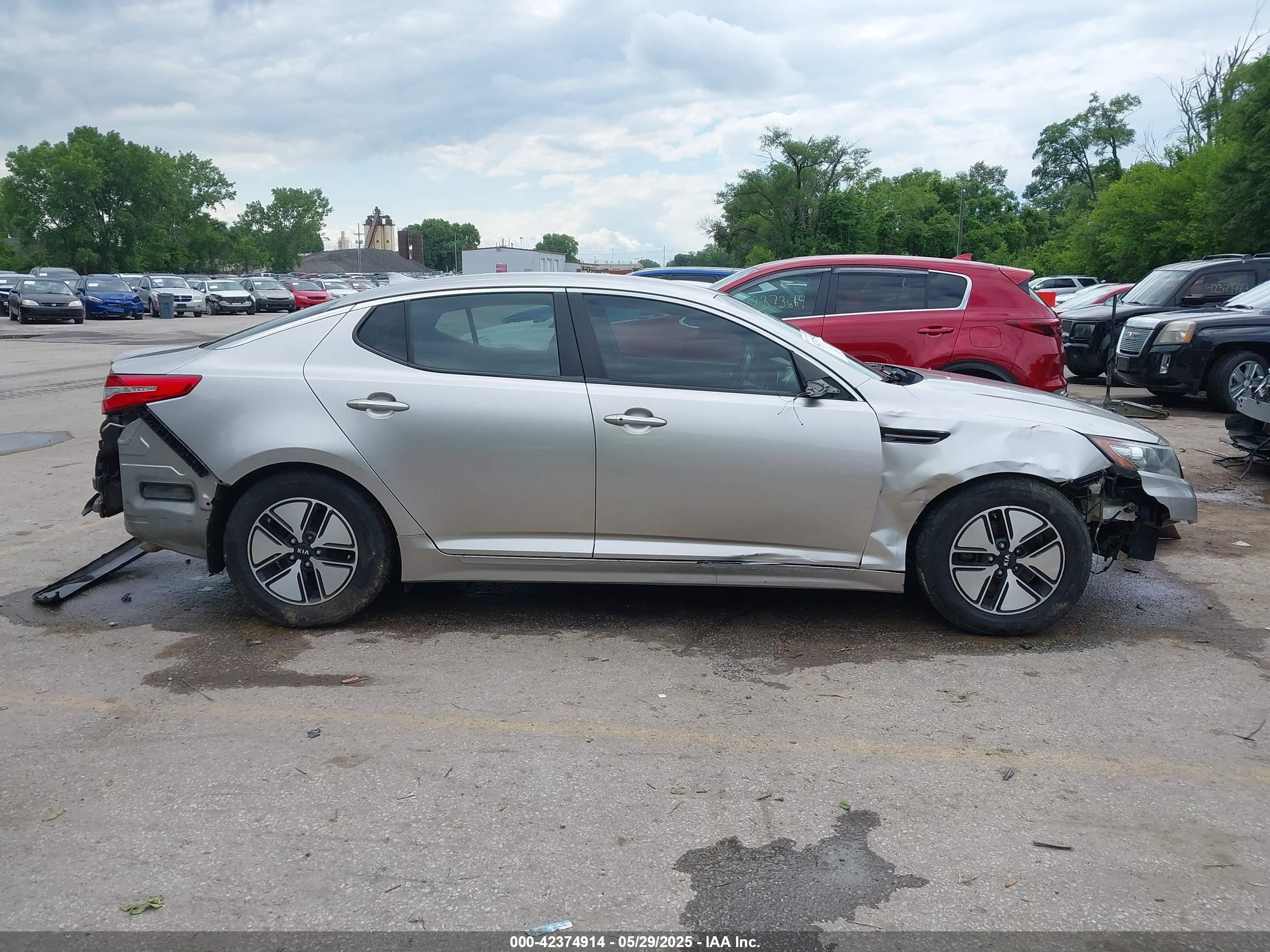 2012 Kia Optima Hybrid Ex Silver vin: KNAGM4AD6C5019653