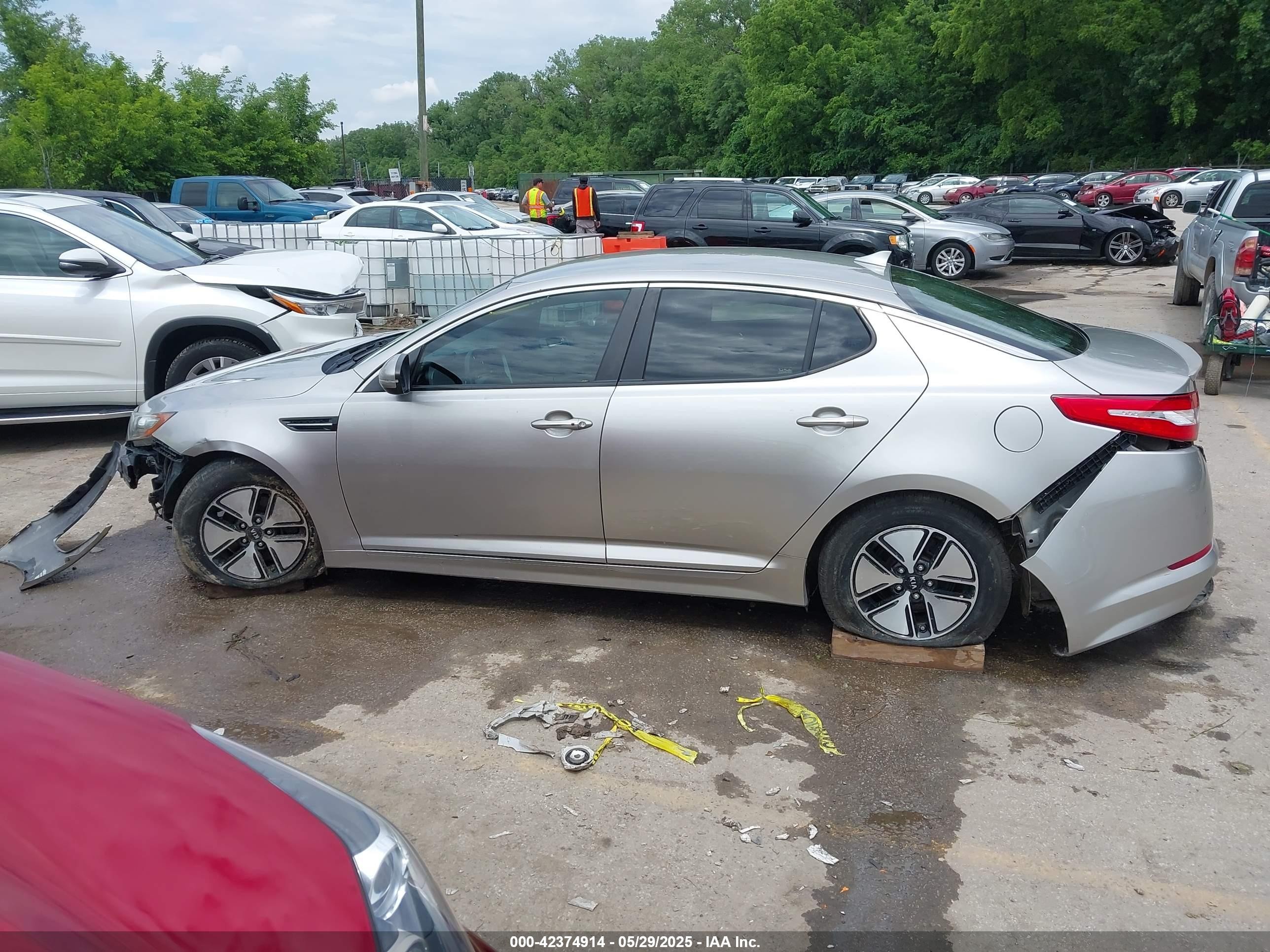 2012 Kia Optima Hybrid Ex Silver vin: KNAGM4AD6C5019653