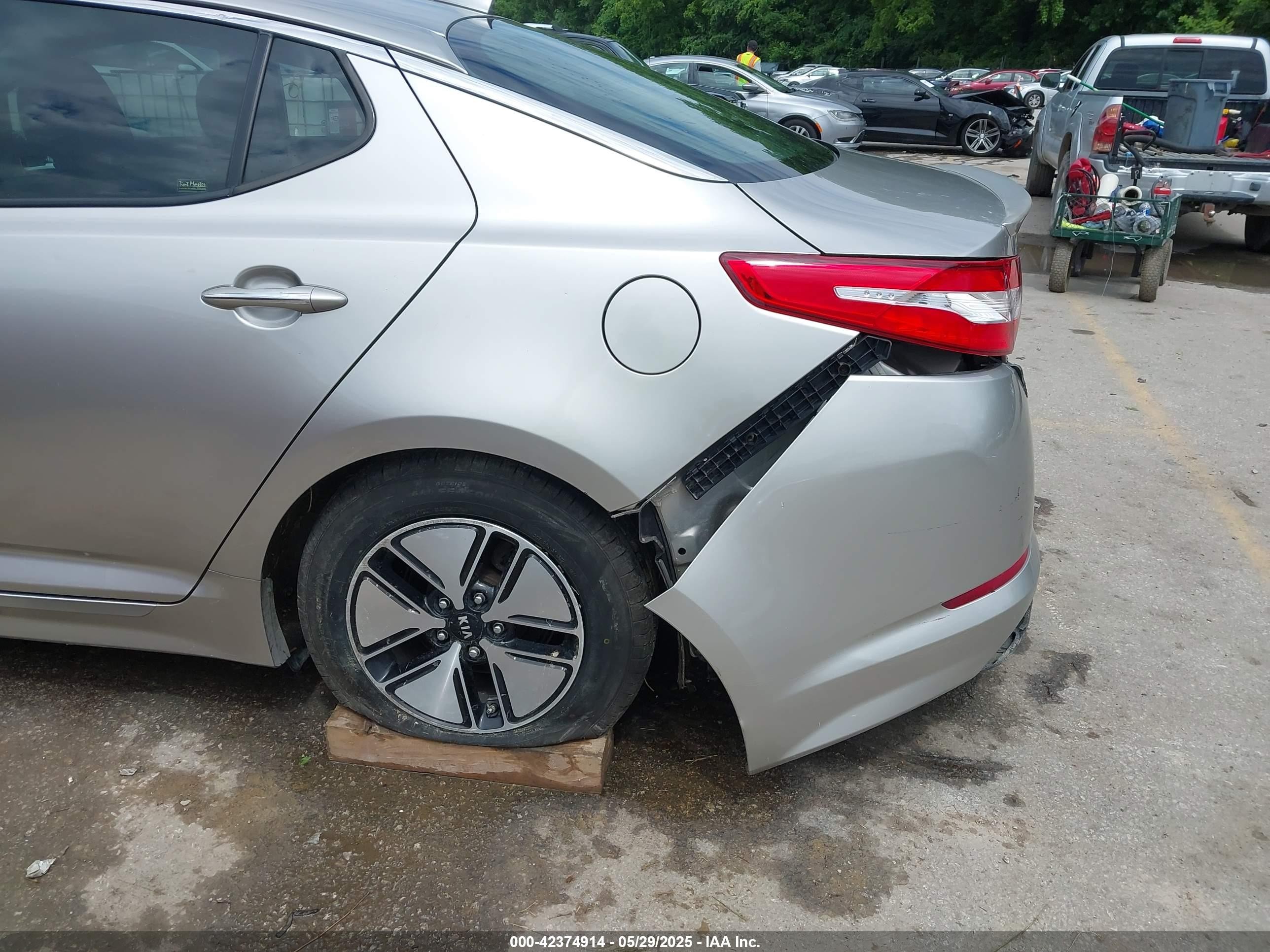 2012 Kia Optima Hybrid Ex Silver vin: KNAGM4AD6C5019653