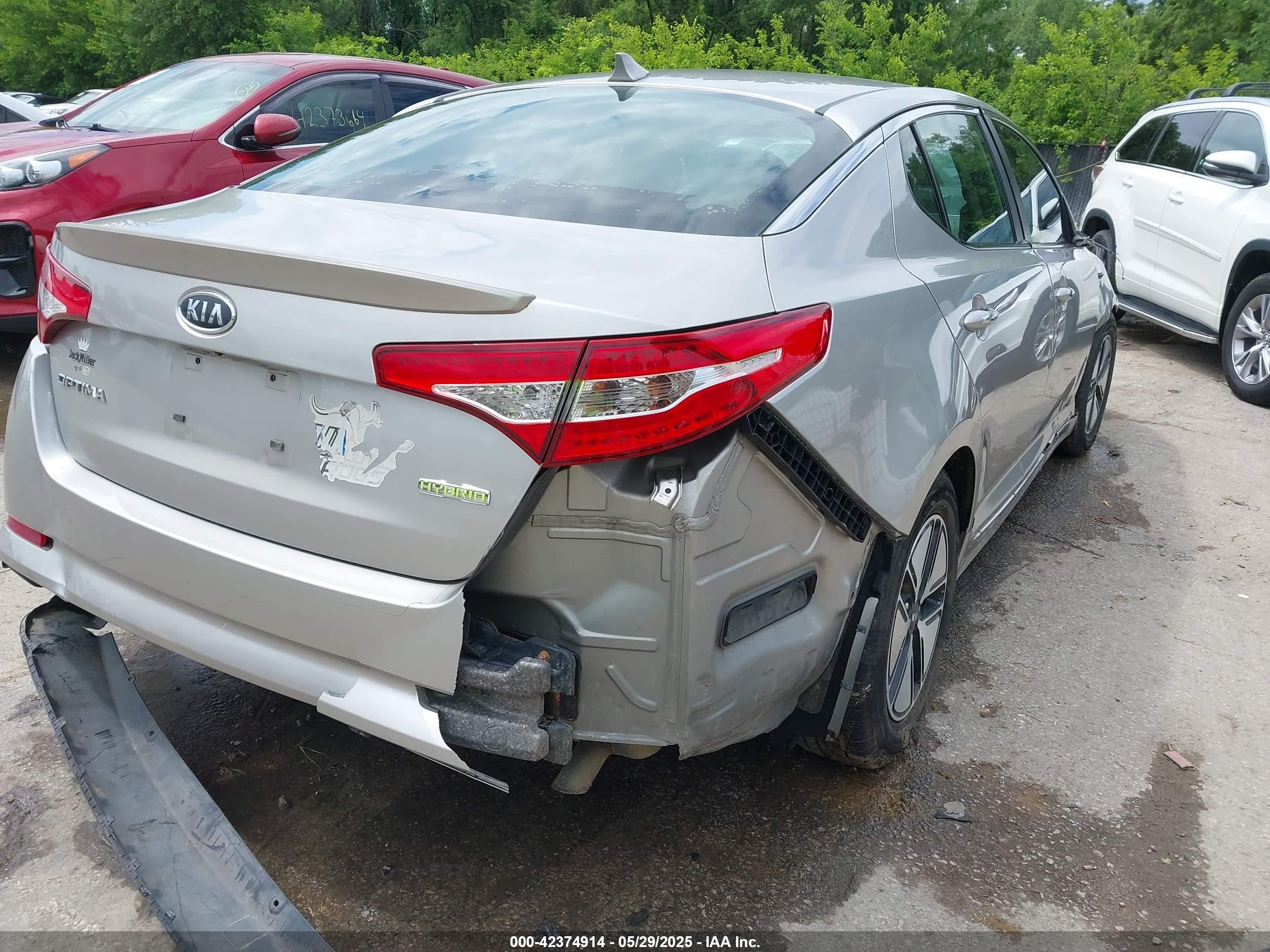 2012 Kia Optima Hybrid Ex Silver vin: KNAGM4AD6C5019653