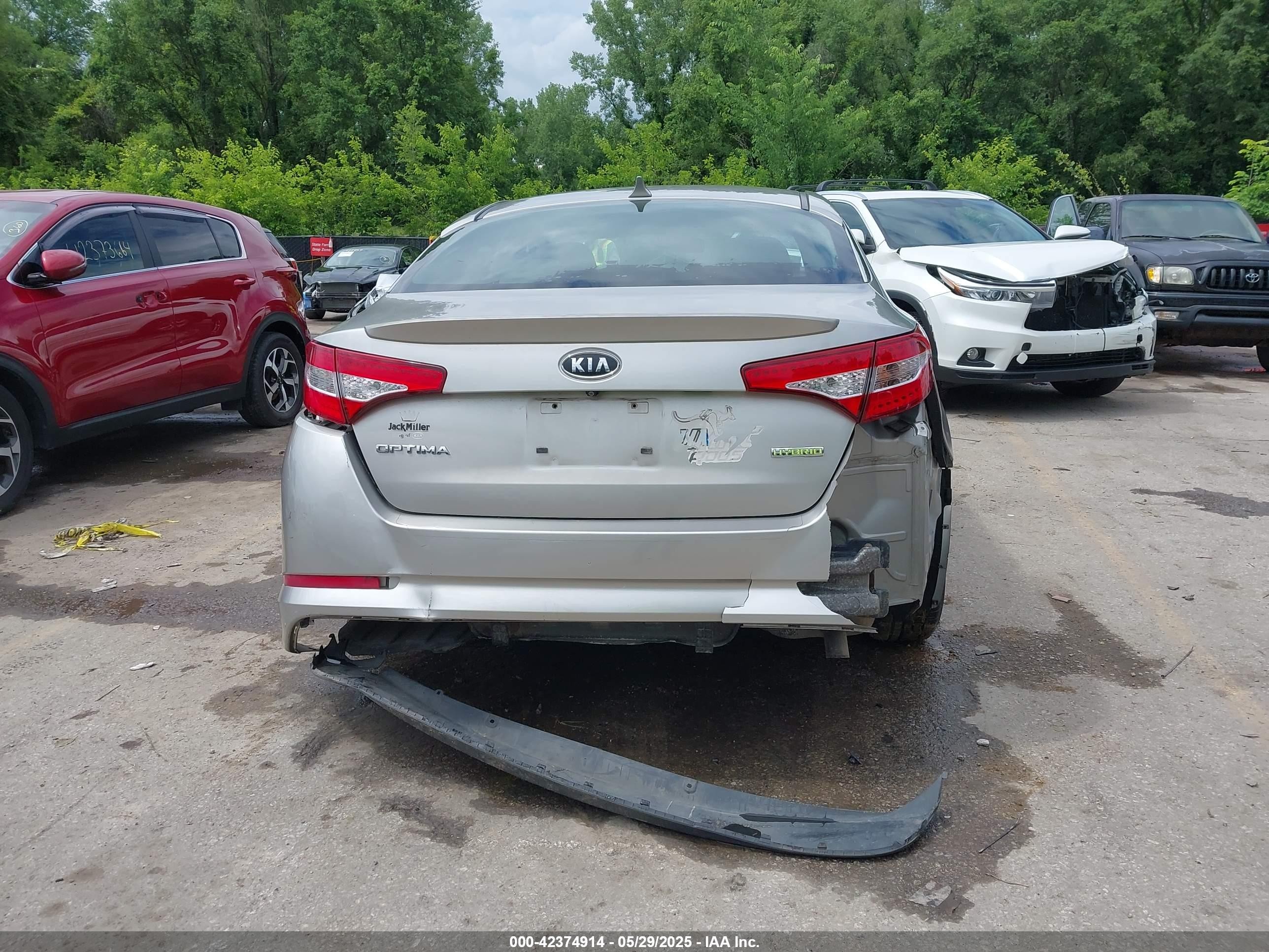 2012 Kia Optima Hybrid Ex Silver vin: KNAGM4AD6C5019653
