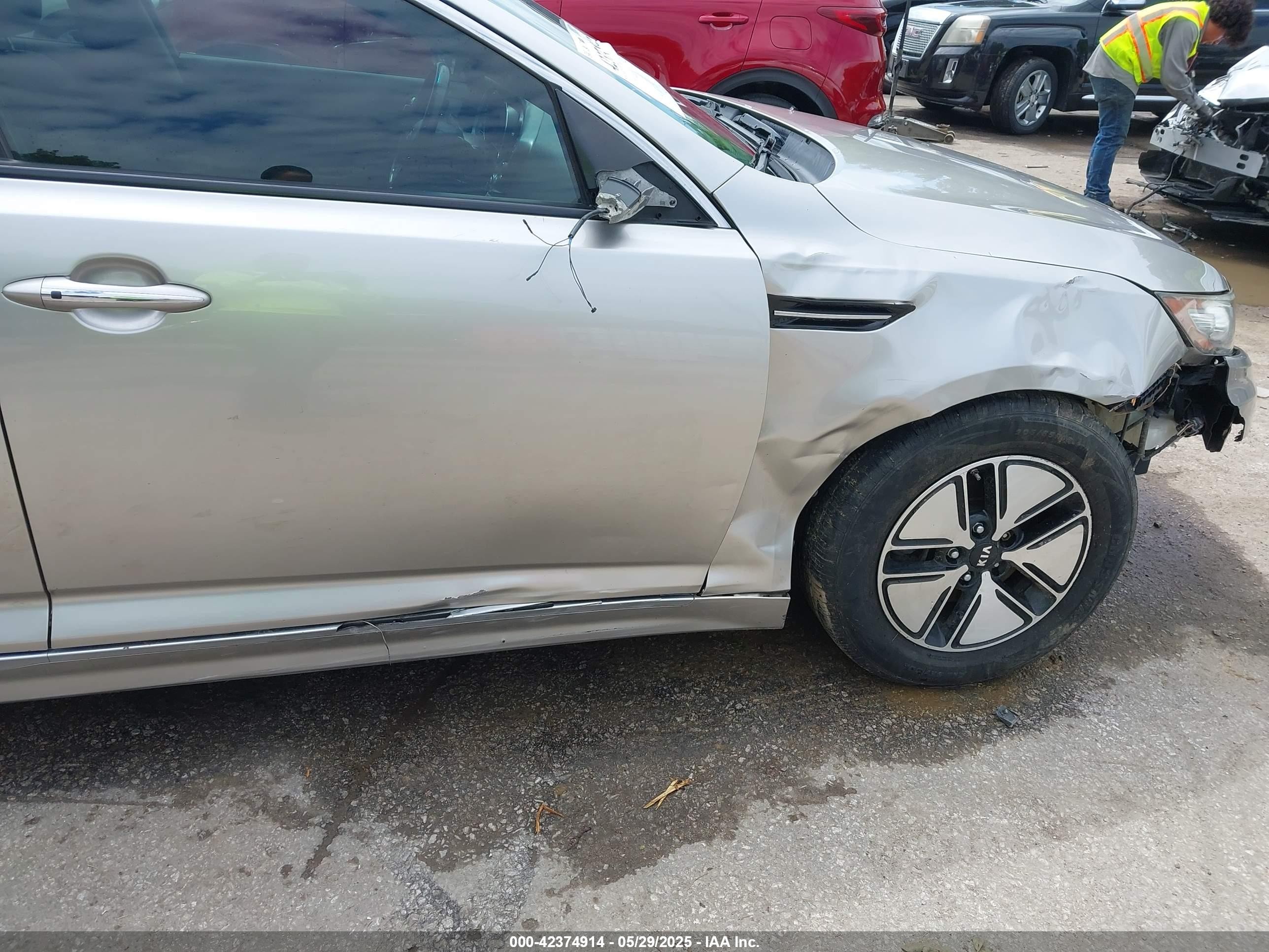 2012 Kia Optima Hybrid Ex Silver vin: KNAGM4AD6C5019653