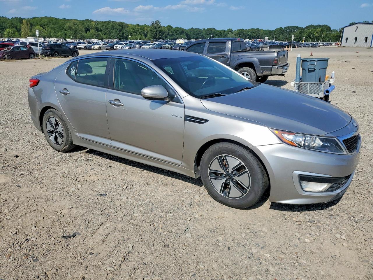 2013 Kia Optima Hybrid Gray vin: KNAGM4AD6D5047390
