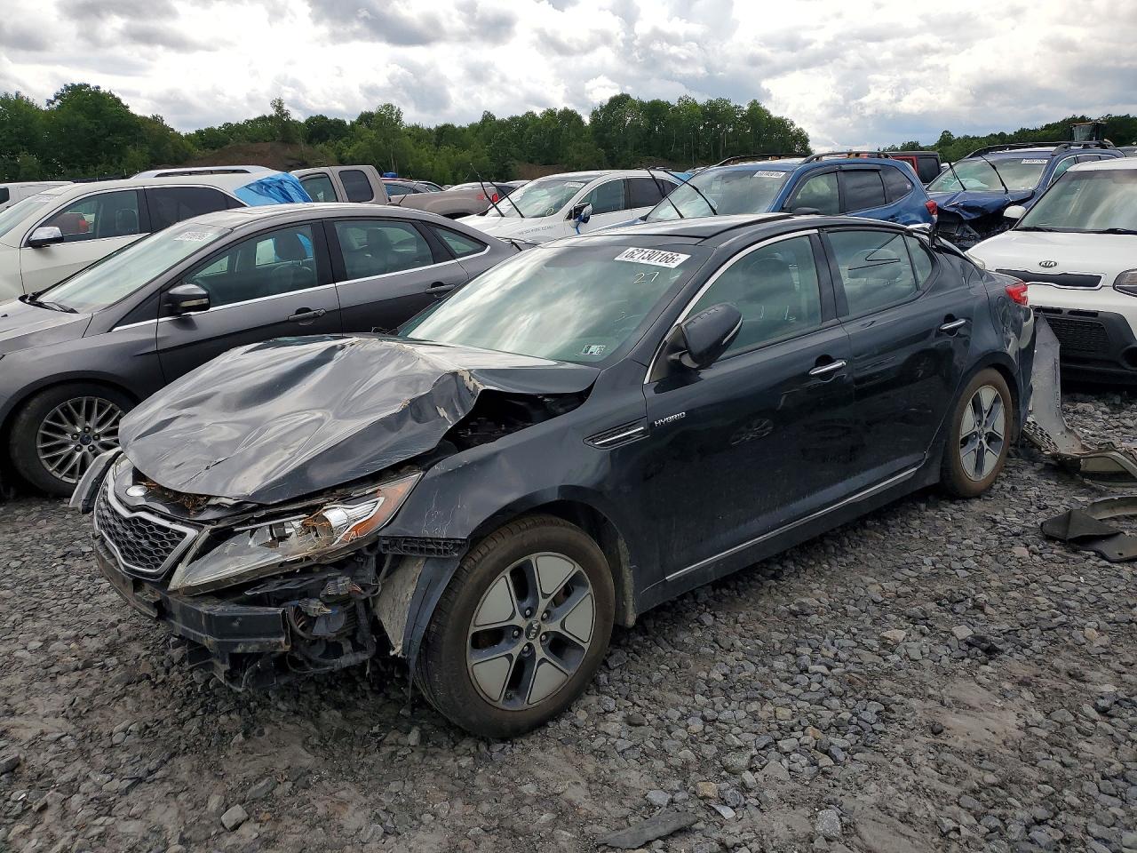 2013 Kia Optima Hybrid Black vin: KNAGM4AD6D5048846