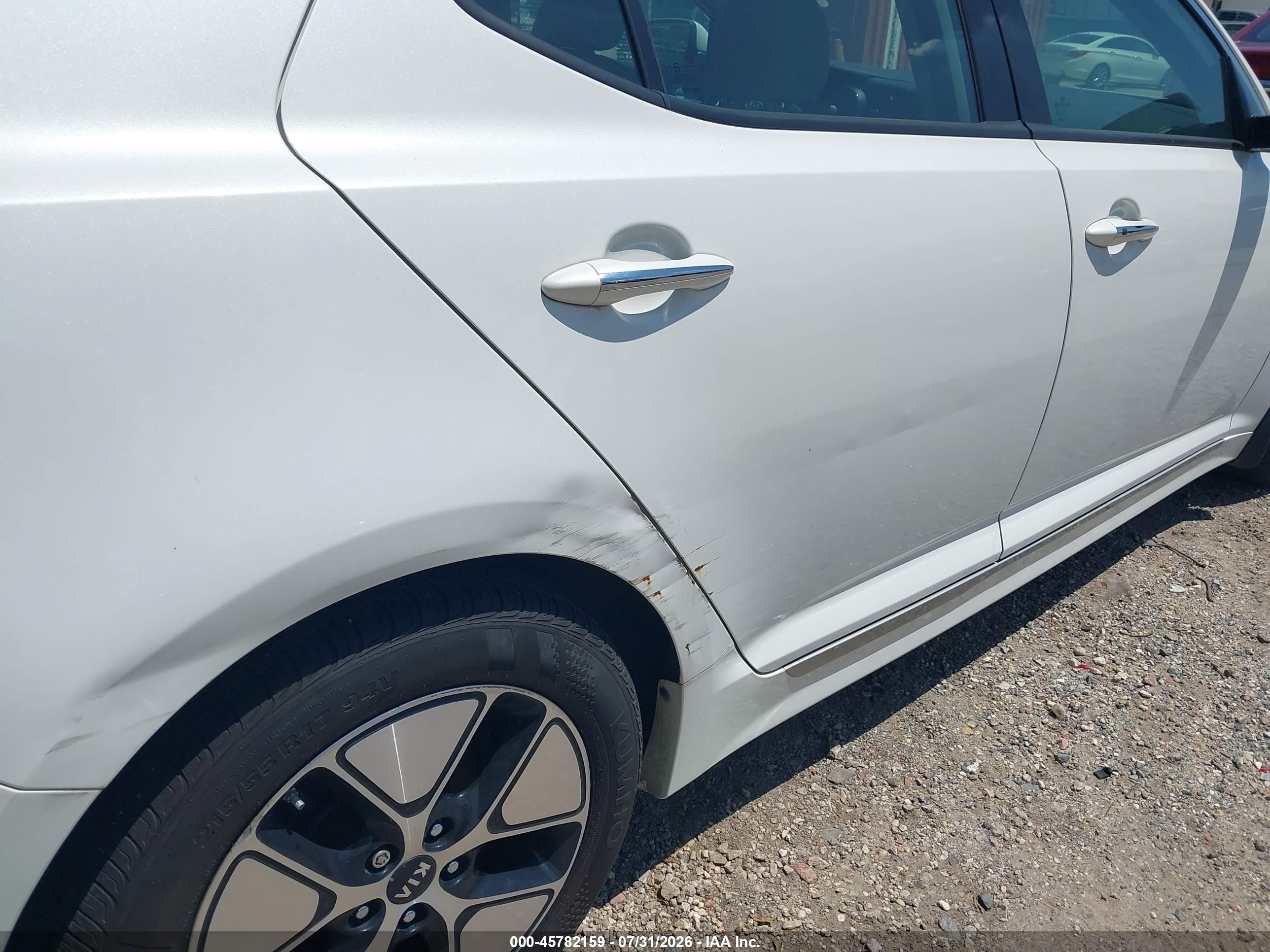2012 Kia Optima Hybrid Ex White vin: KNAGM4AD7C5017667