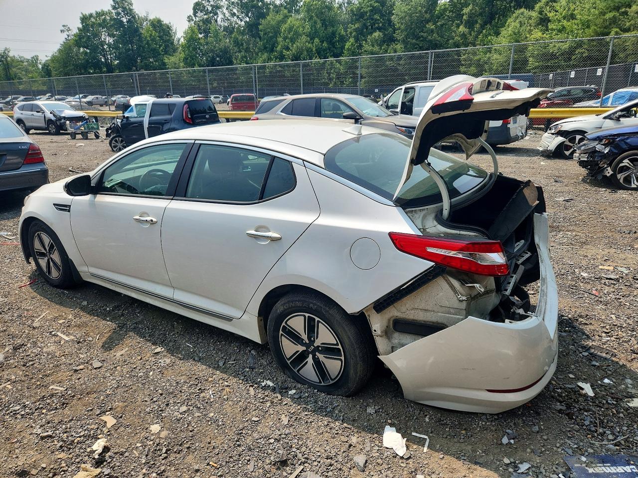 2012 Kia Optima Hybrid White vin: KNAGM4AD7C5018043