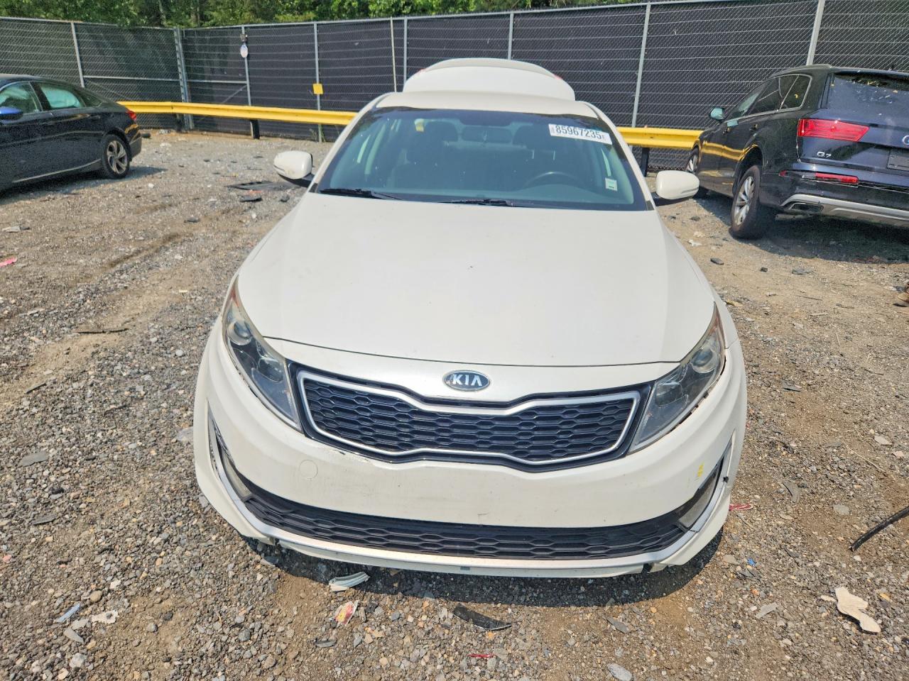 2012 Kia Optima Hybrid White vin: KNAGM4AD7C5018043