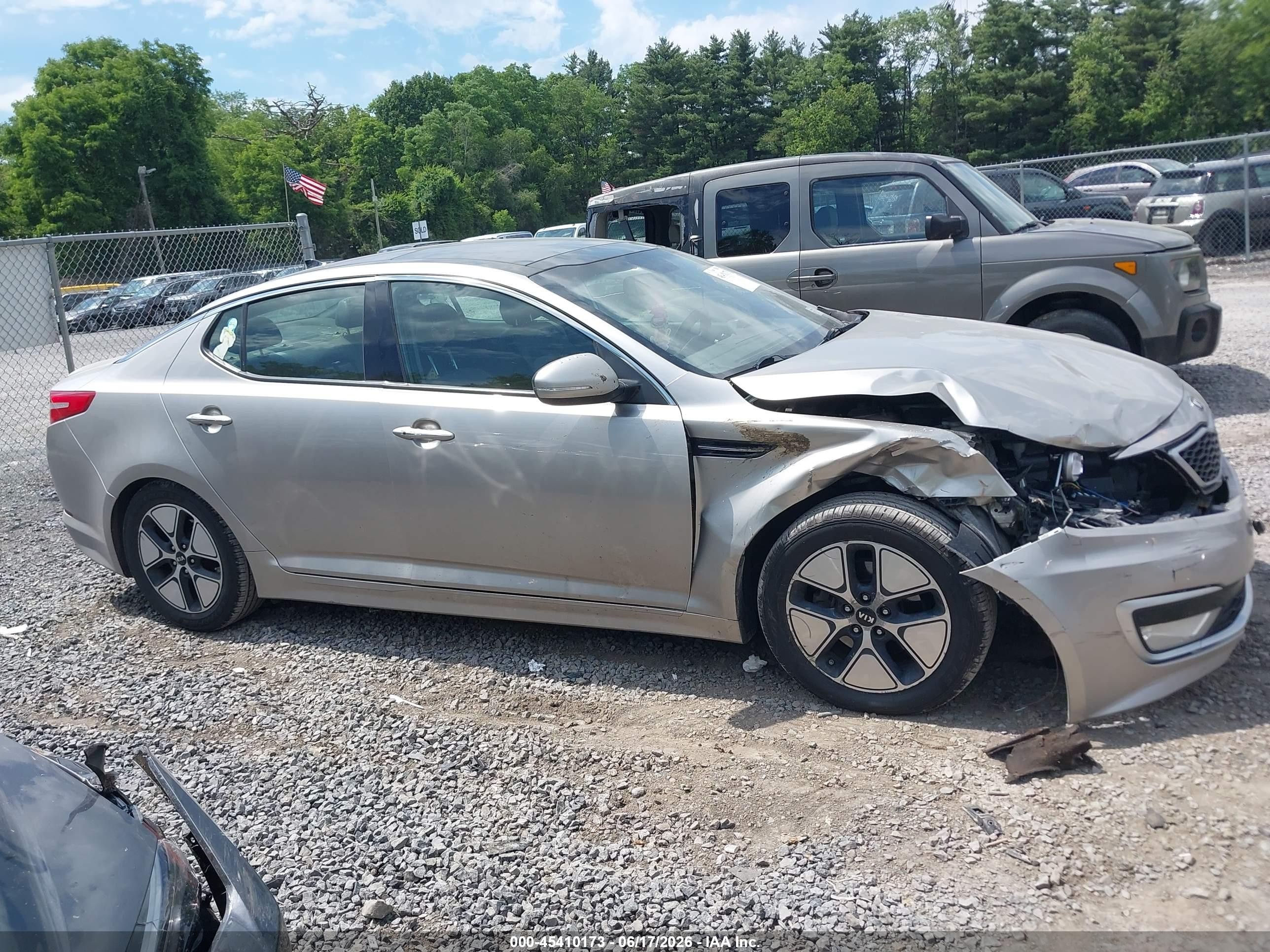 2012 Kia Optima Hybrid Ex Silver vin: KNAGM4AD7C5020908