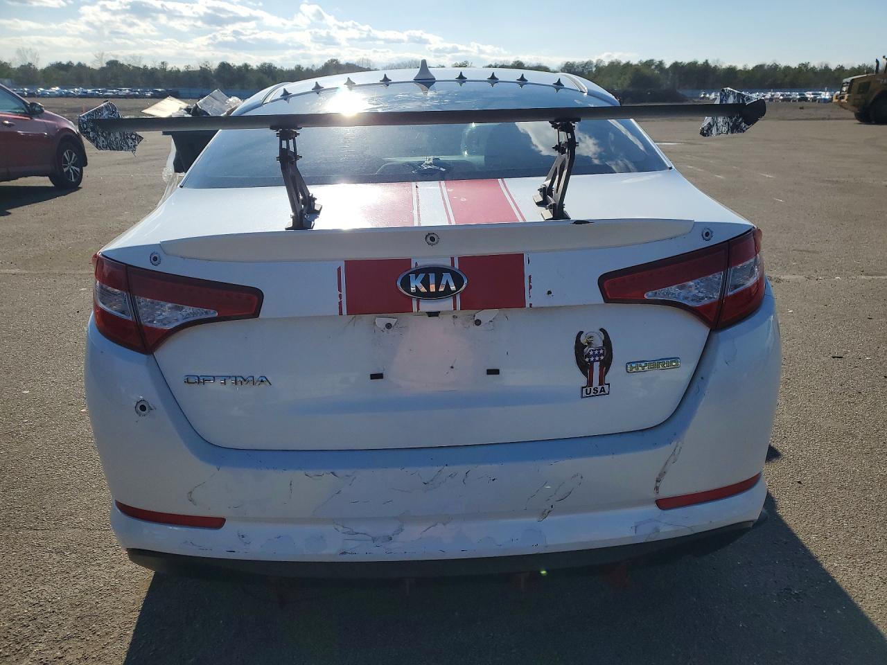 2012 Kia Optima Hybrid Lx White vin: KNAGM4AD7C5027552