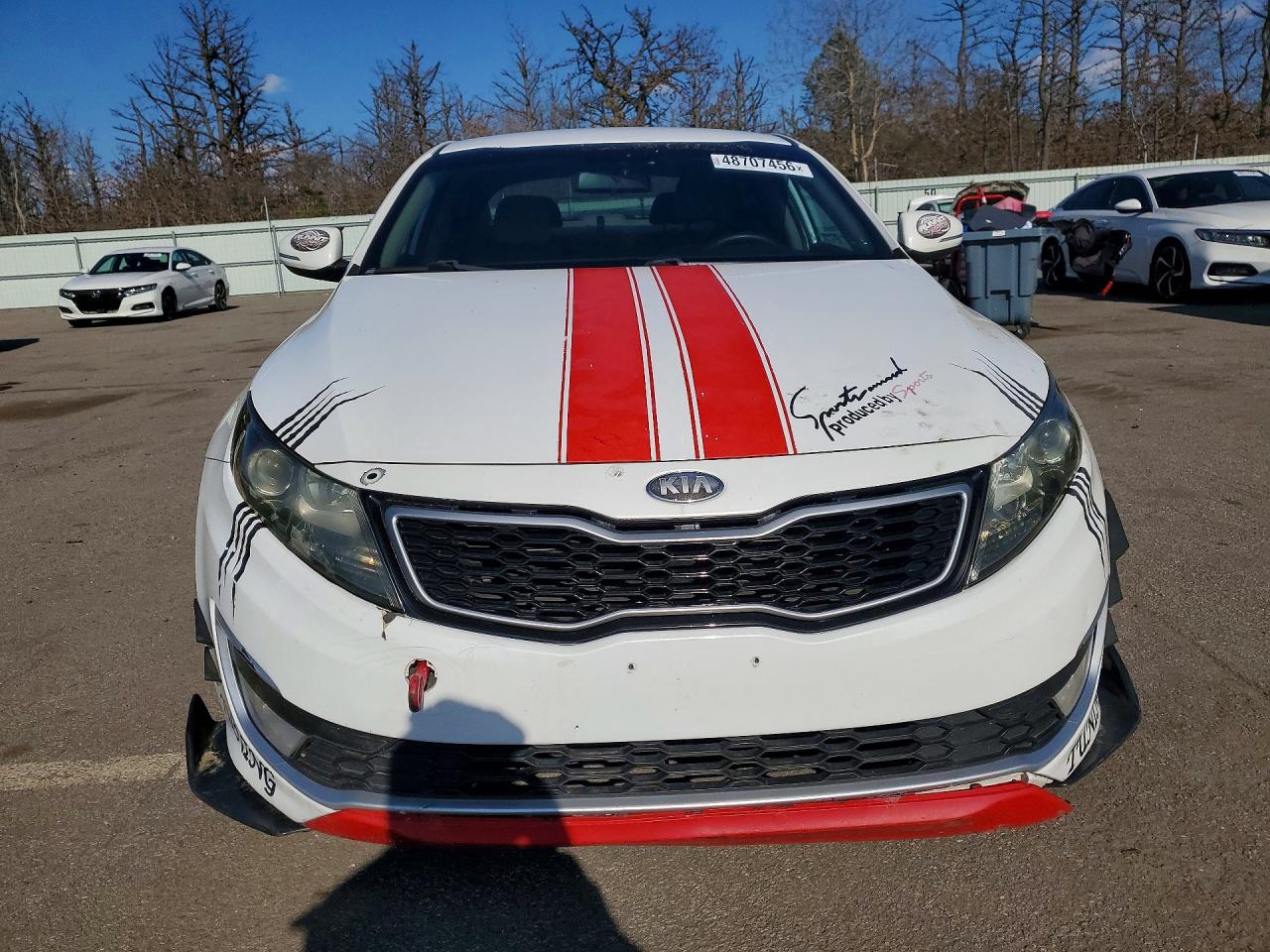 2012 Kia Optima Hybrid Lx White vin: KNAGM4AD7C5027552