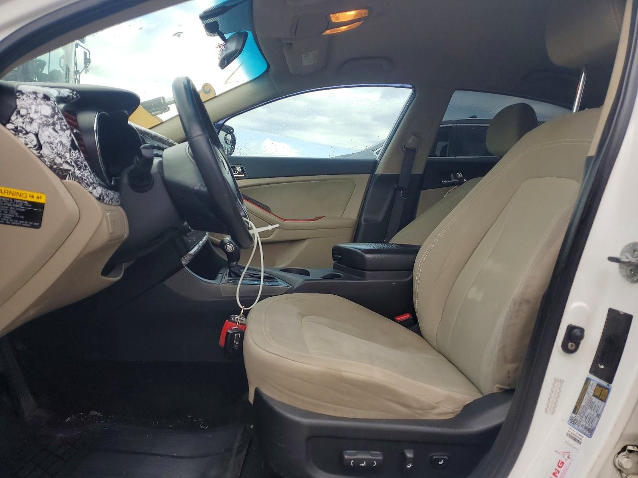 2012 Kia Optima Hybrid Lx White vin: KNAGM4AD7C5027552