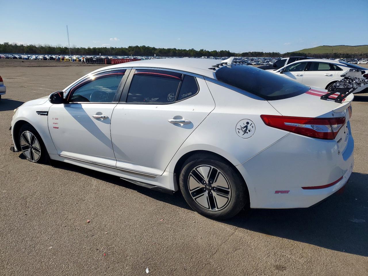 2012 Kia Optima Hybrid Lx White vin: KNAGM4AD7C5027552