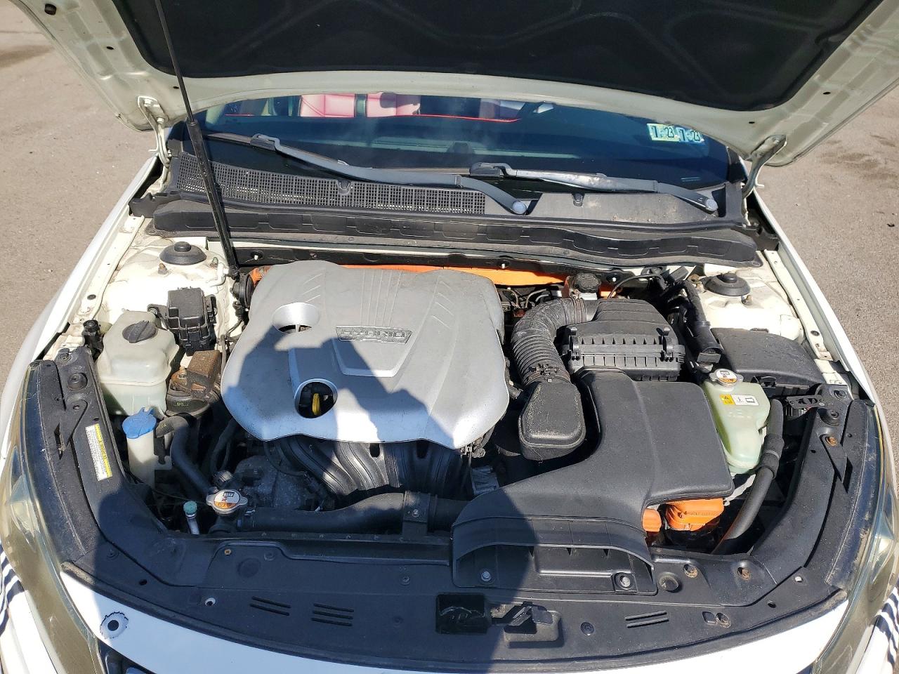 2012 Kia Optima Hybrid Lx White vin: KNAGM4AD7C5027552