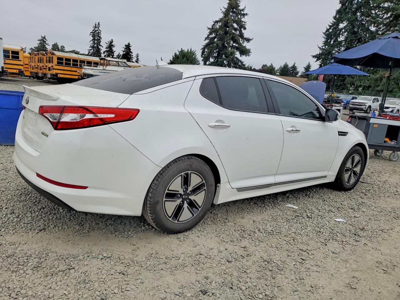 2012 Kia Optima Hybrid White vin: KNAGM4AD7C5034114