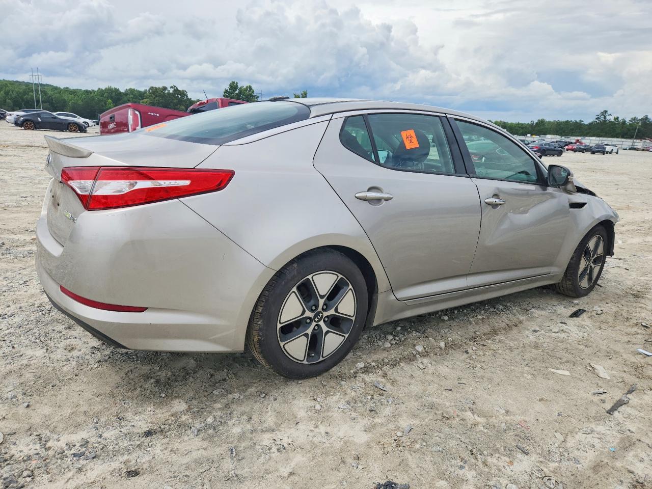 2013 Kia Optima Hybrid Silver vin: KNAGM4AD7D5045227