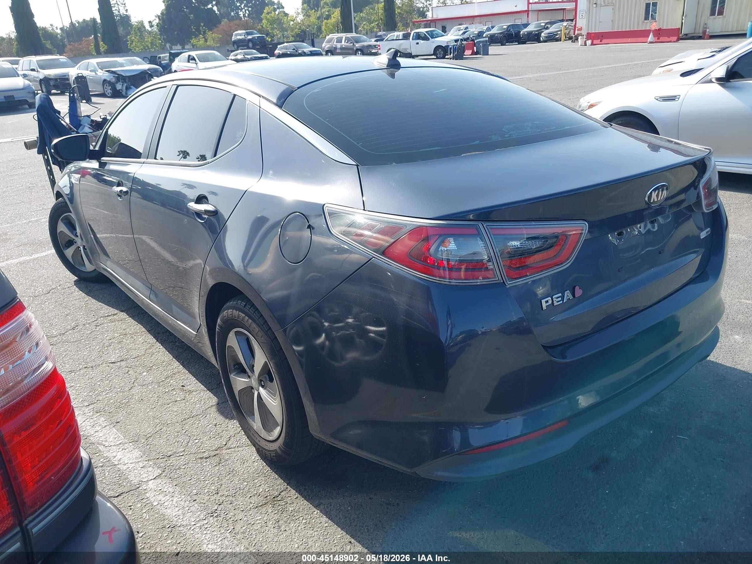 2014 Kia Optima Hybrid Lx Серый vin: KNAGM4AD7E5071876