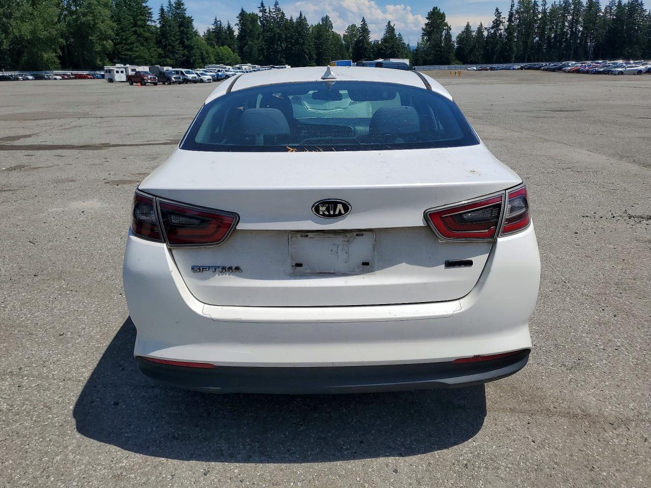2015 Kia Optima Hybrid White vin: KNAGM4AD7F5079350