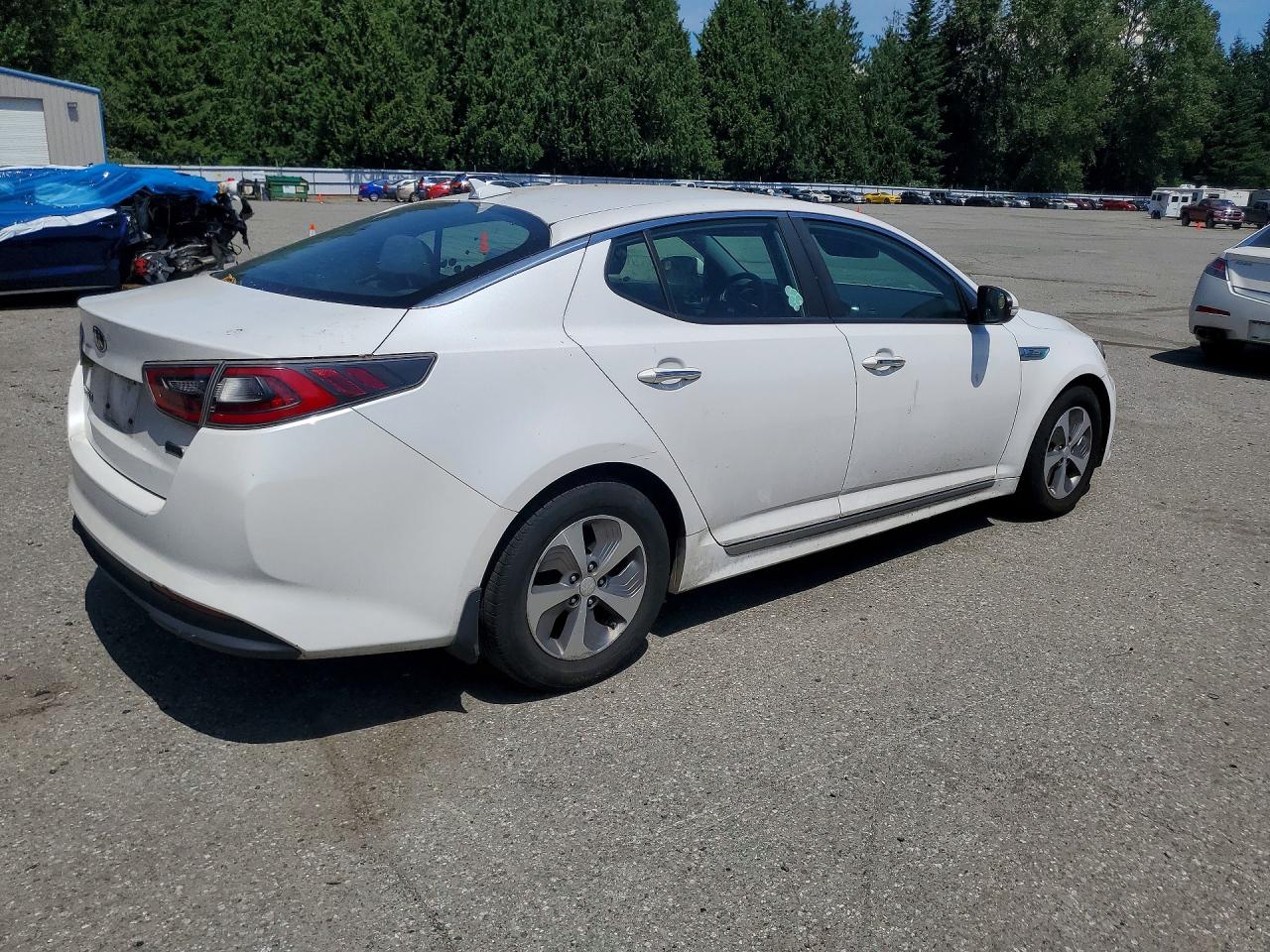 2015 Kia Optima Hybrid White vin: KNAGM4AD7F5079350