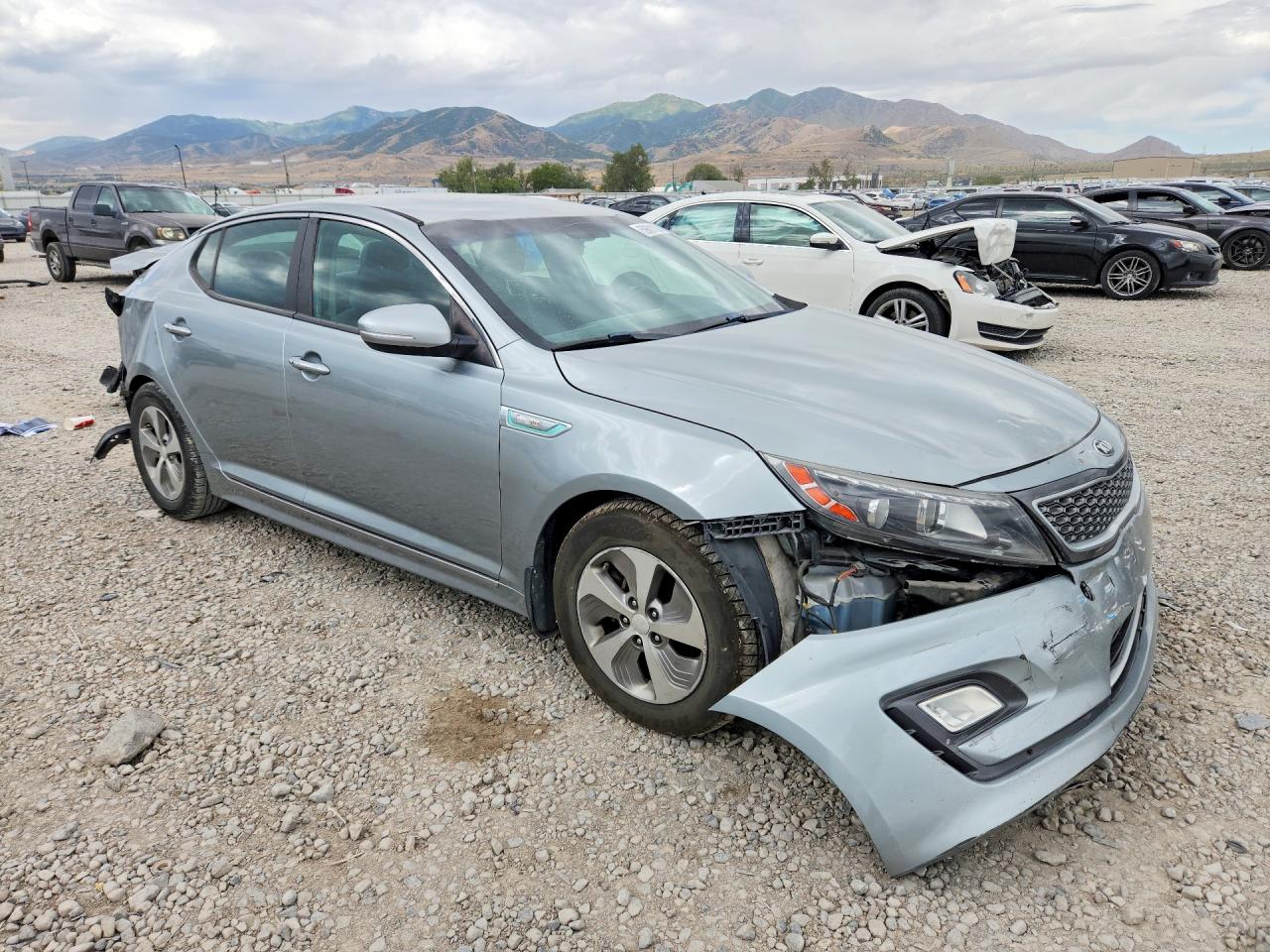 2015 Kia Optima Hybrid Gray vin: KNAGM4AD7F5086248