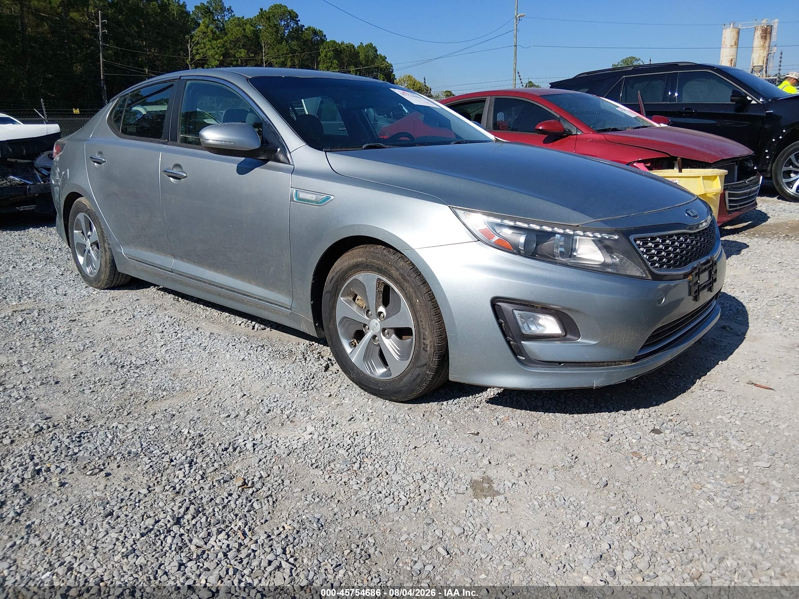 2015 Kia Optima Hybrid   Silver vin: KNAGM4AD7F5089358