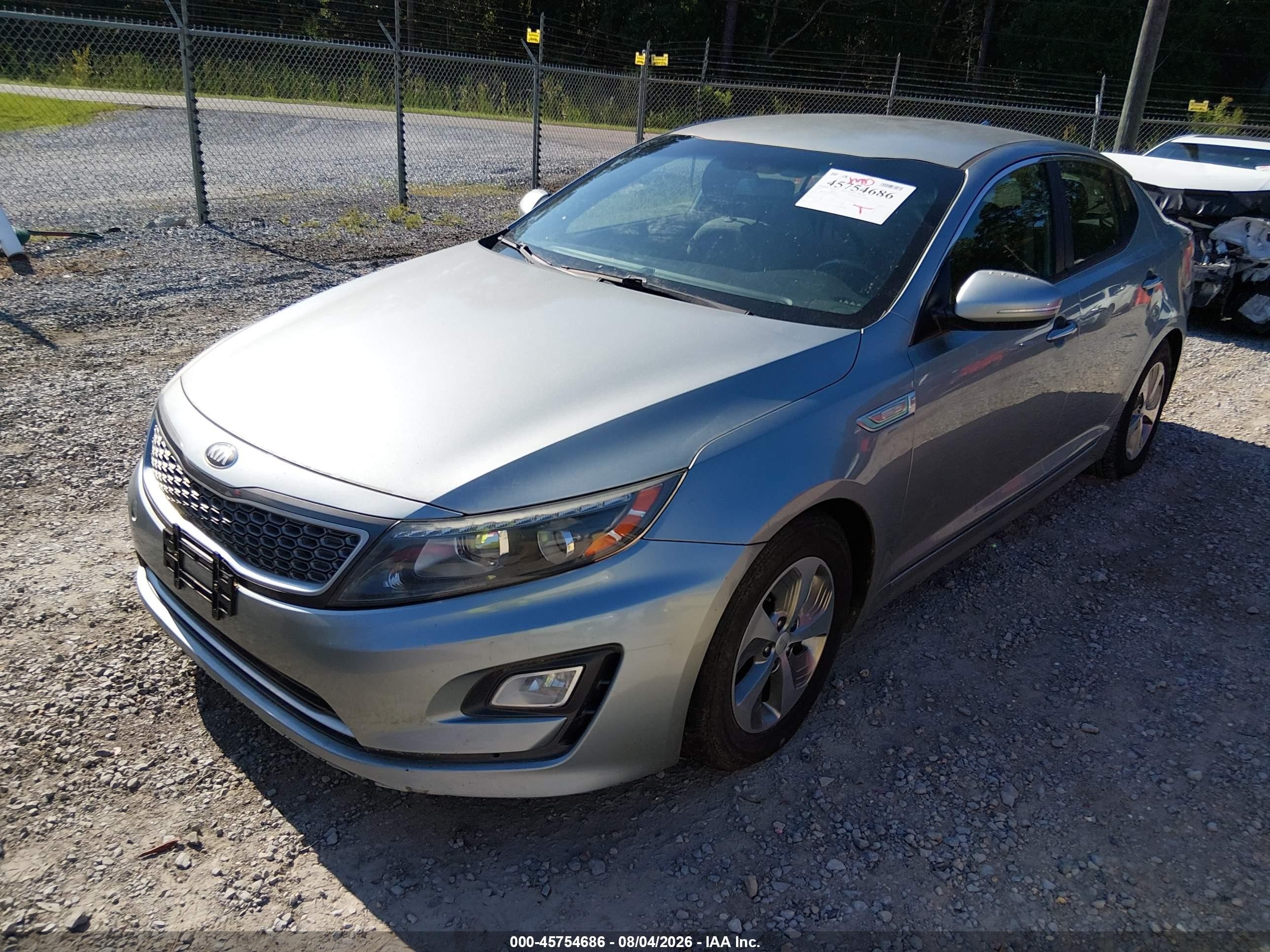 2015 Kia Optima Hybrid   Silver vin: KNAGM4AD7F5089358