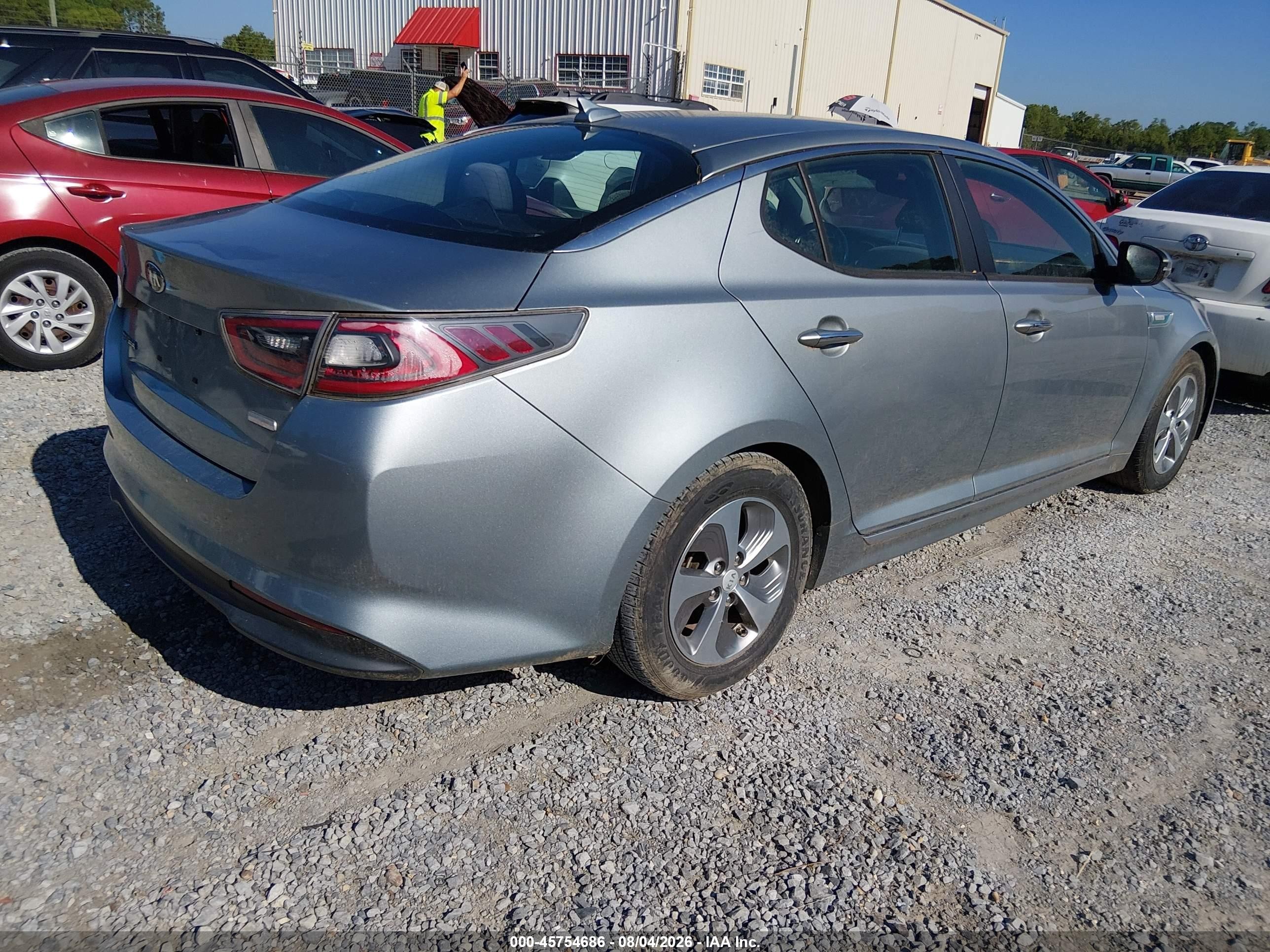 2015 Kia Optima Hybrid   Silver vin: KNAGM4AD7F5089358