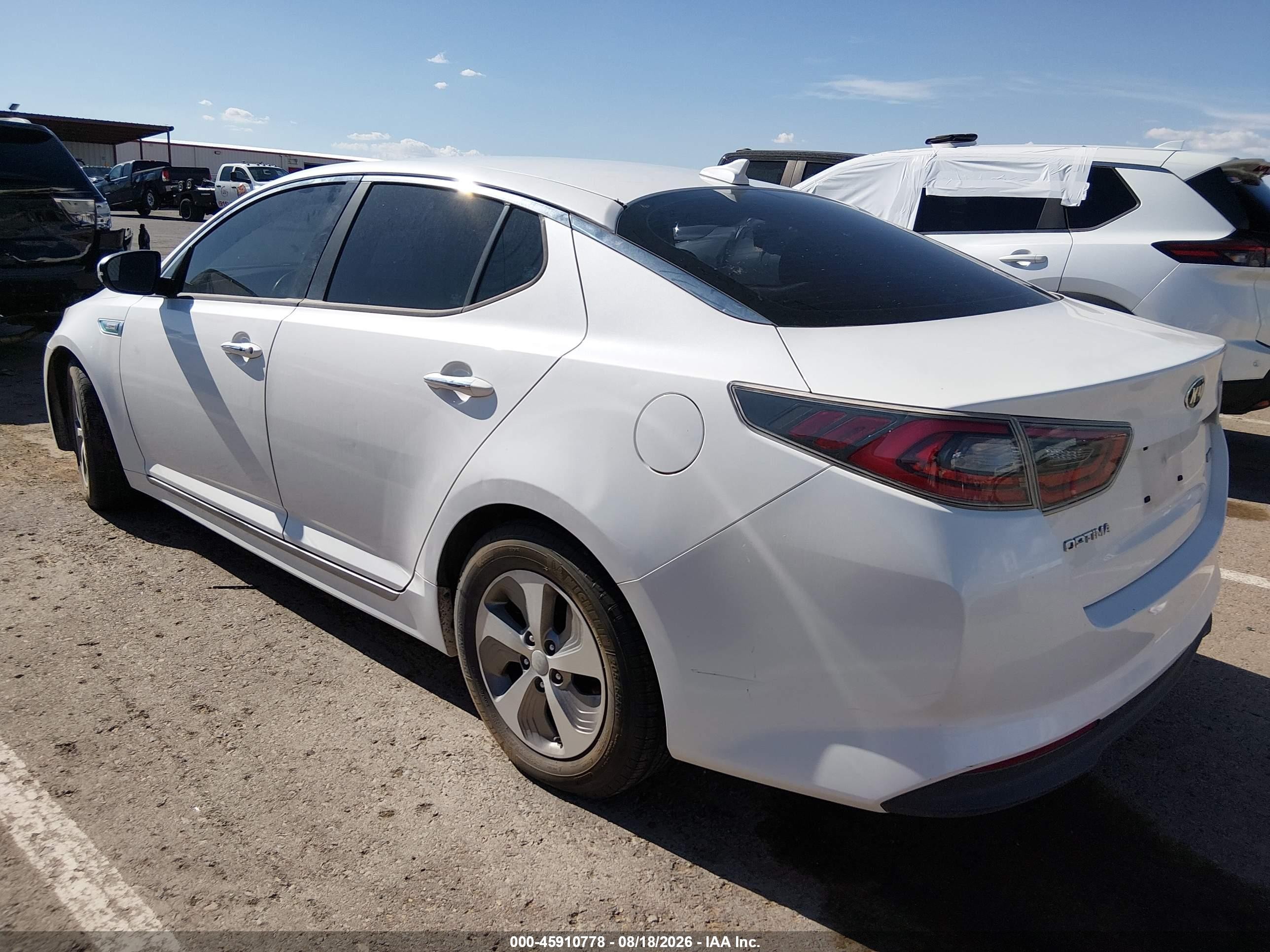 2015 Kia Optima Hybrid White vin: KNAGM4AD7F5089683