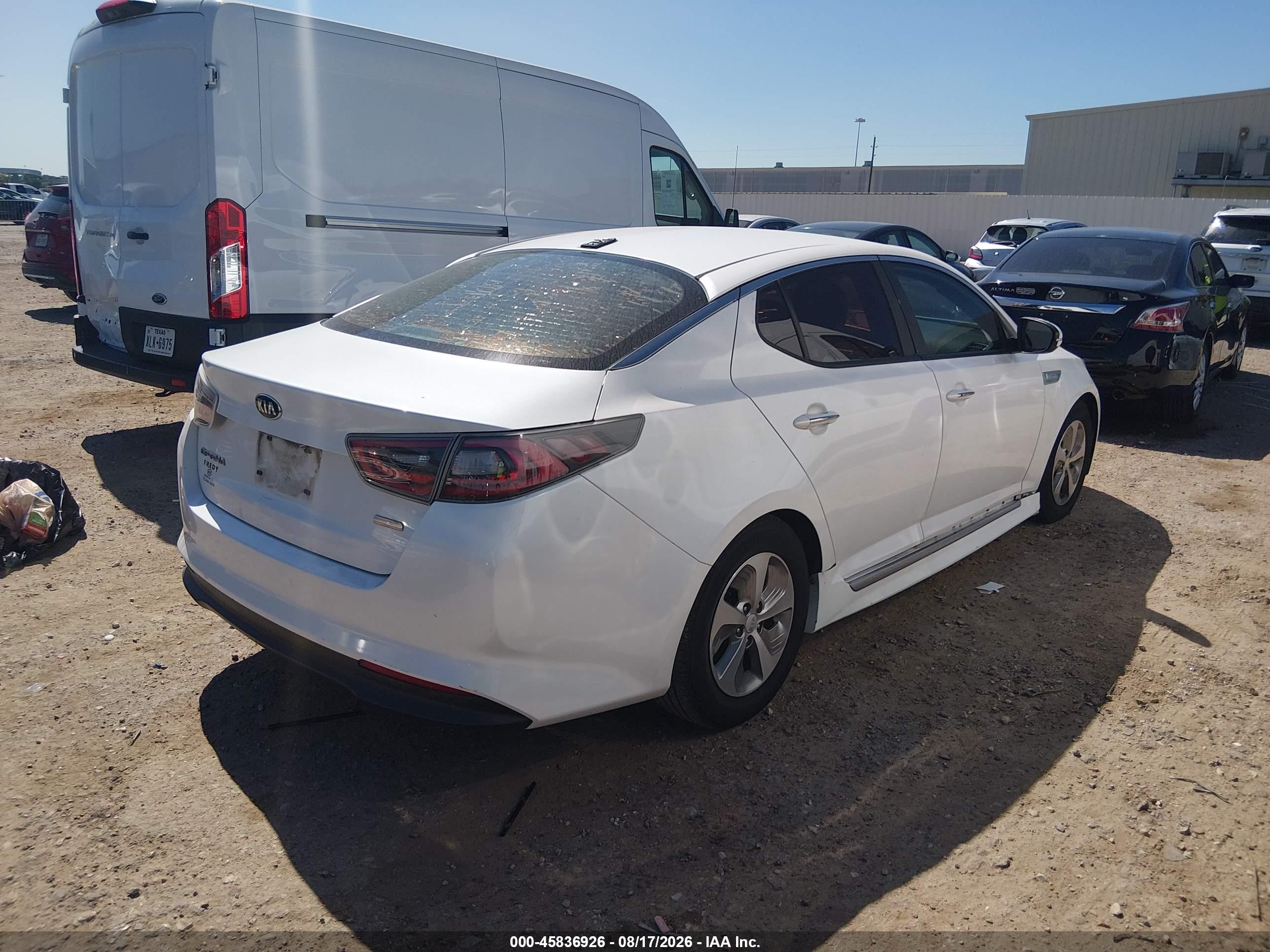 2015 Kia Optima Hybrid   White vin: KNAGM4AD7F5089795