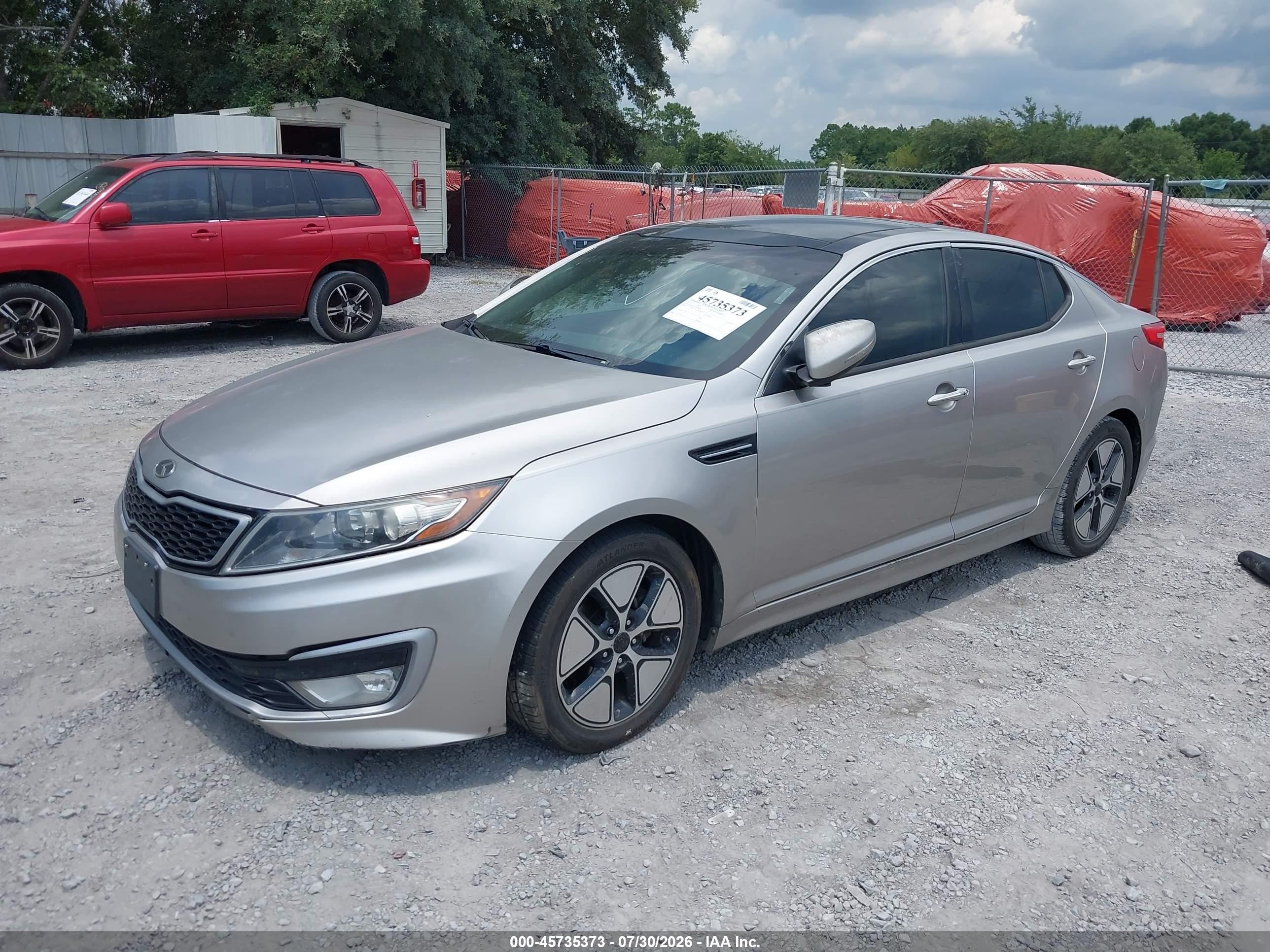 2011 Kia Optima Hybrid Ex Silver vin: KNAGM4AD8B5000360