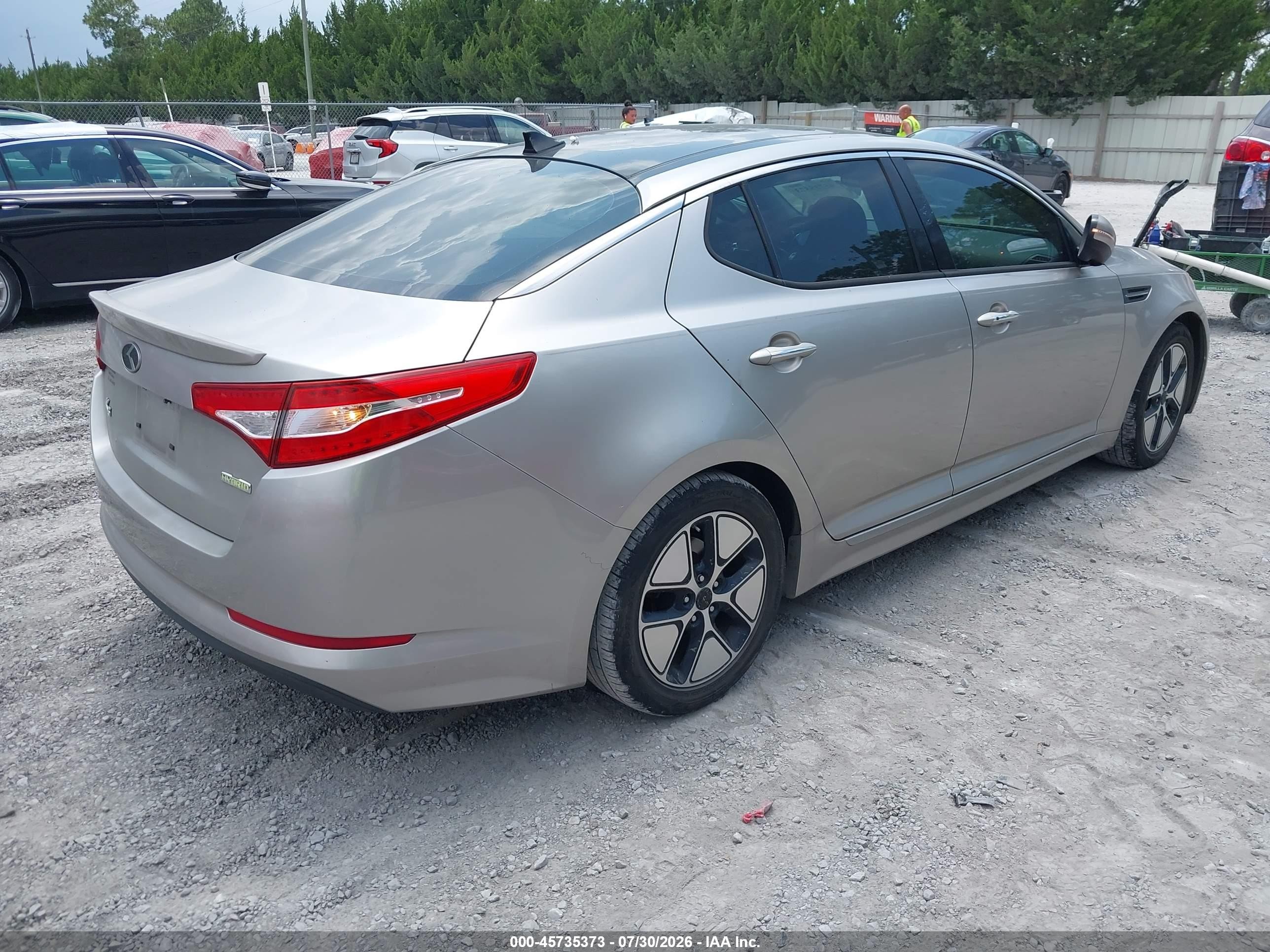 2011 Kia Optima Hybrid Ex Silver vin: KNAGM4AD8B5000360