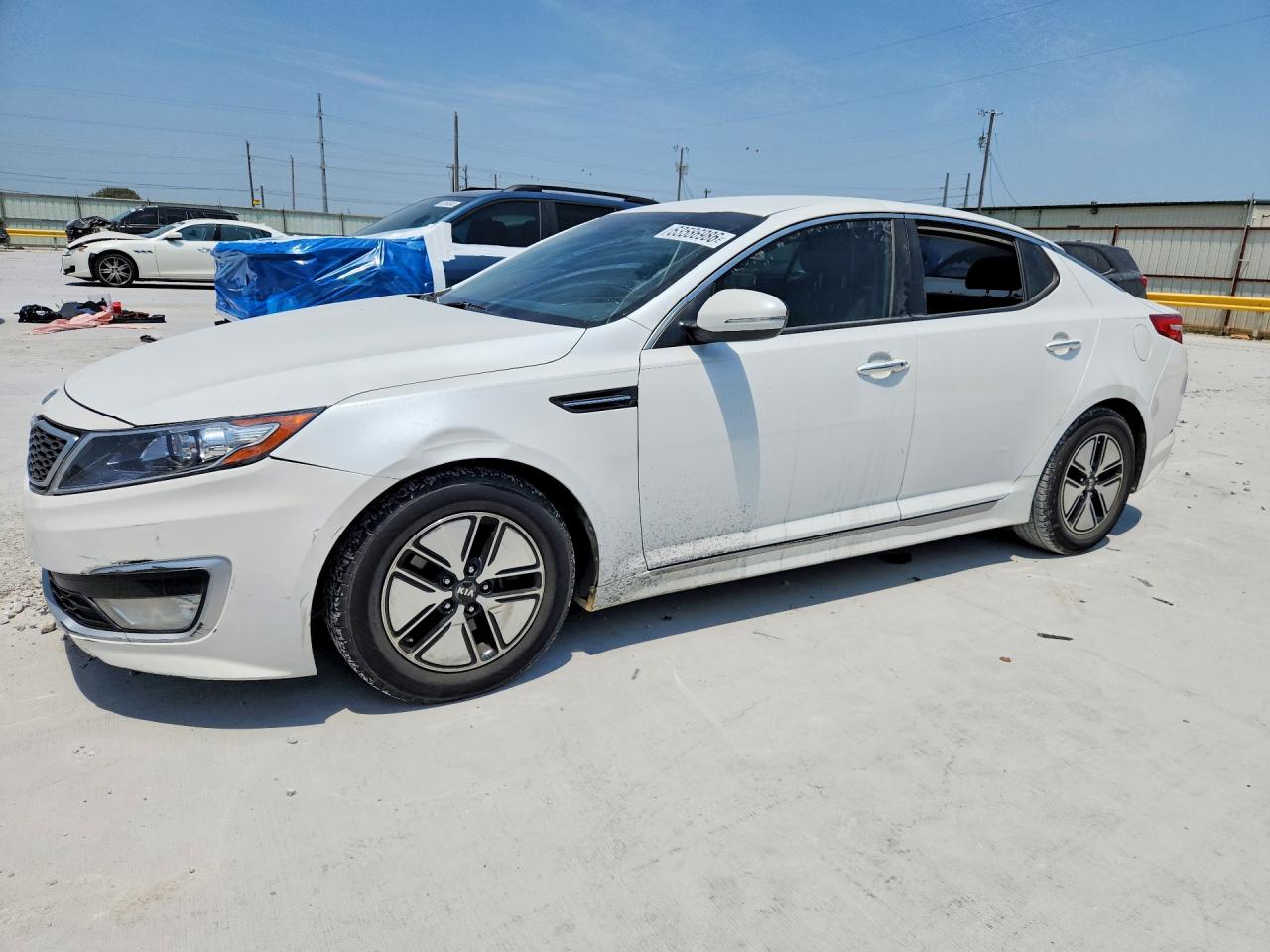 2012 Kia Optima Hybrid White vin: KNAGM4AD8C5017709